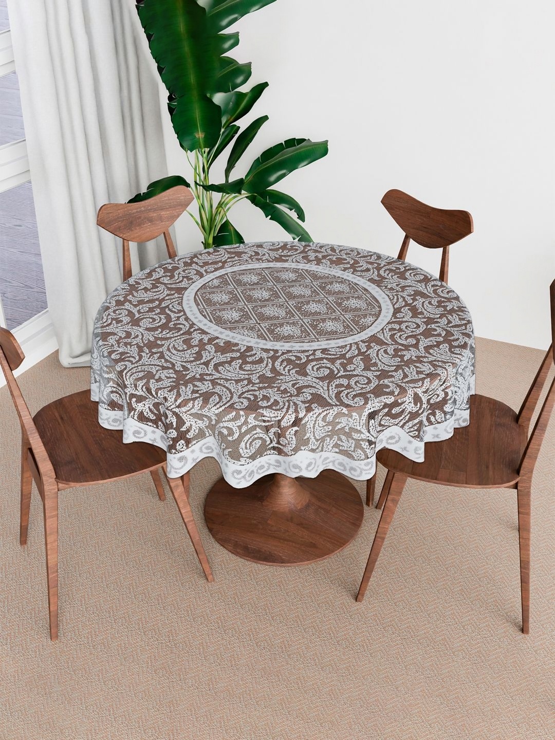 Kuber Industries Grey & White Ethnic Motifs Anti-Skid Cotton Round 4-Seater Table Cover
Kuber Industries Grey & White Ethnic Motifs Anti-Skid Cotton Round 4-Seater Table Cover