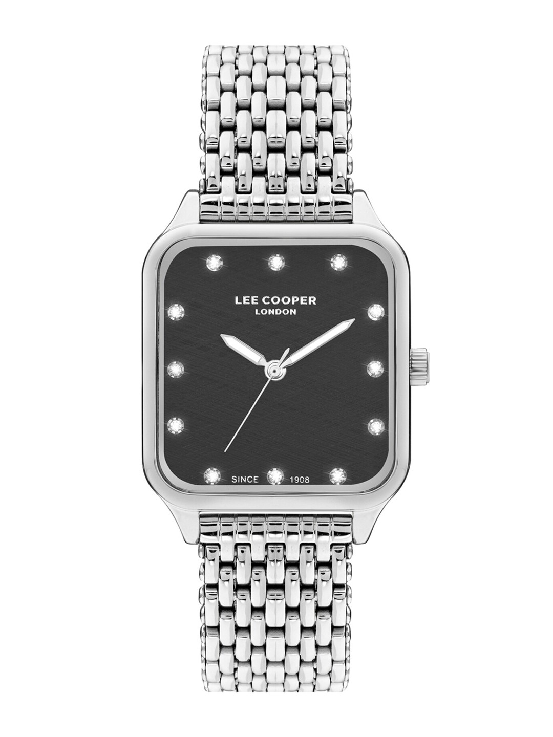 Lee Cooper Women Dial & Stainless Steel Bracelet Style Straps Analogue Watch LC07957.370, Black
Lee Cooper Women Dial & Stainless Steel Bracelet Style Straps Analogue Watch LC07957.370, Black