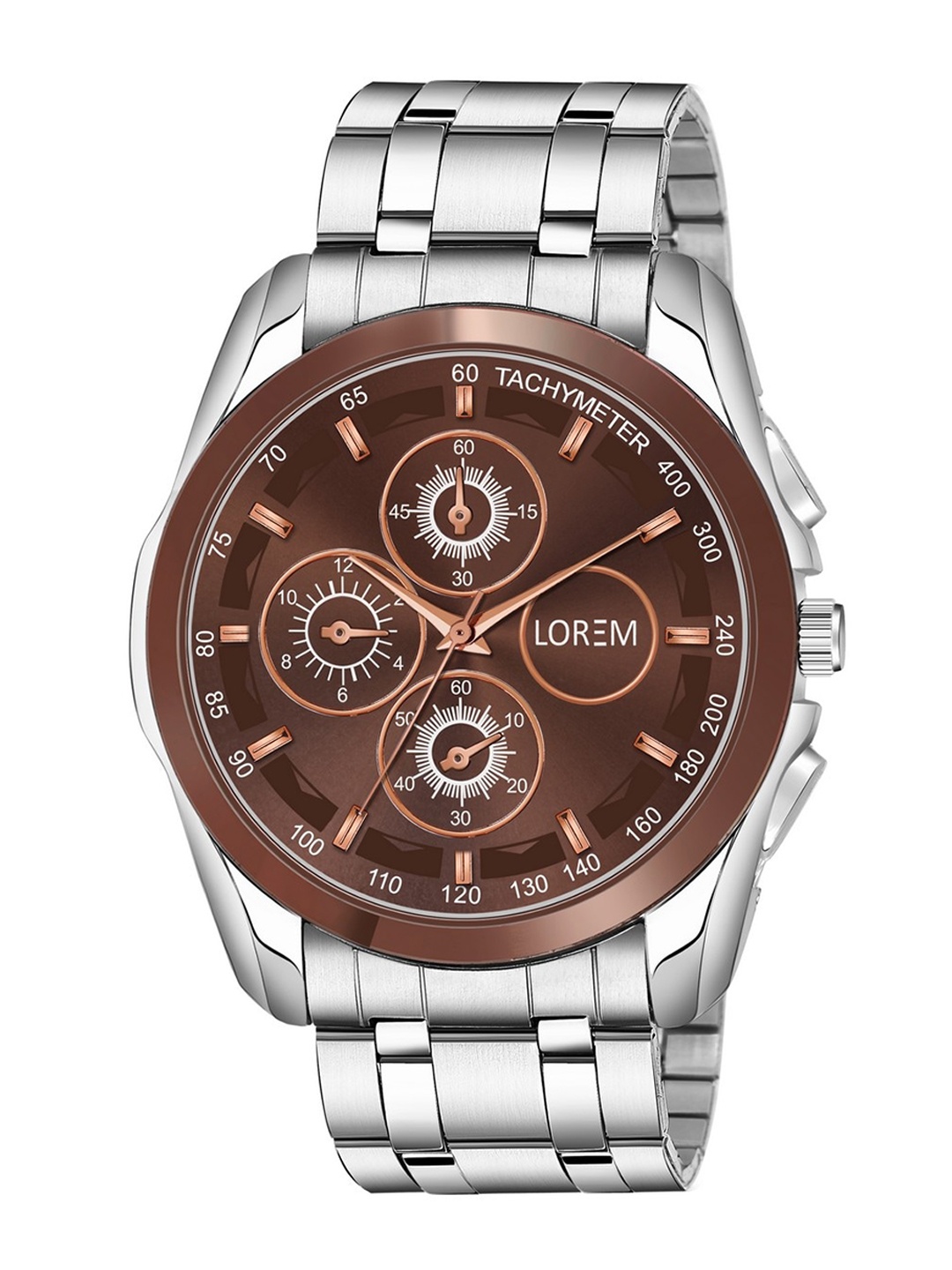 LOREM Men Dial & Stainless Steel Bracelet Style Straps Analogue Watch LR116-A, Brown
LOREM Men Dial & Stainless Steel Bracelet Style Straps Analogue Watch LR116-A, Brown