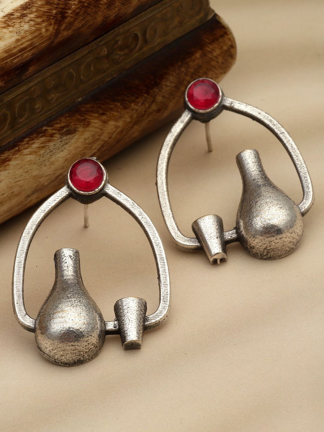 Sanjog Silver-Plated German Silver Contemporary Artificial Stones Drop Earrings, Pink
Sanjog Silver-Plated German Silver Contemporary Artificial Stones Drop Earrings, Pink
