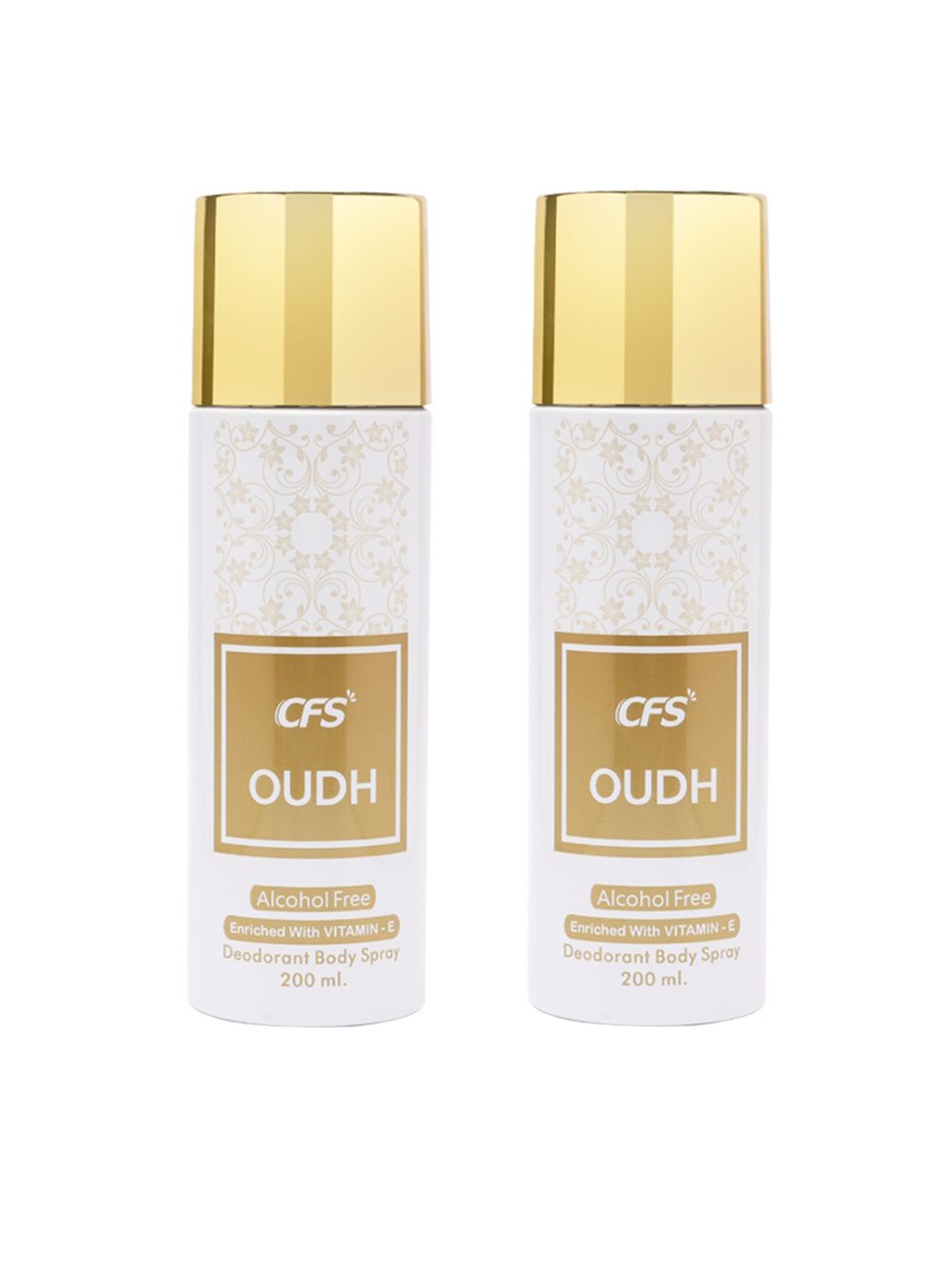 CFS Set of 2 Oudh Alcohol Free Long Lasting Deodorant Body Spray - 200 ml Each, White
CFS Set of 2 Oudh Alcohol Free Long Lasting Deodorant Body Spray - 200 ml Each, White