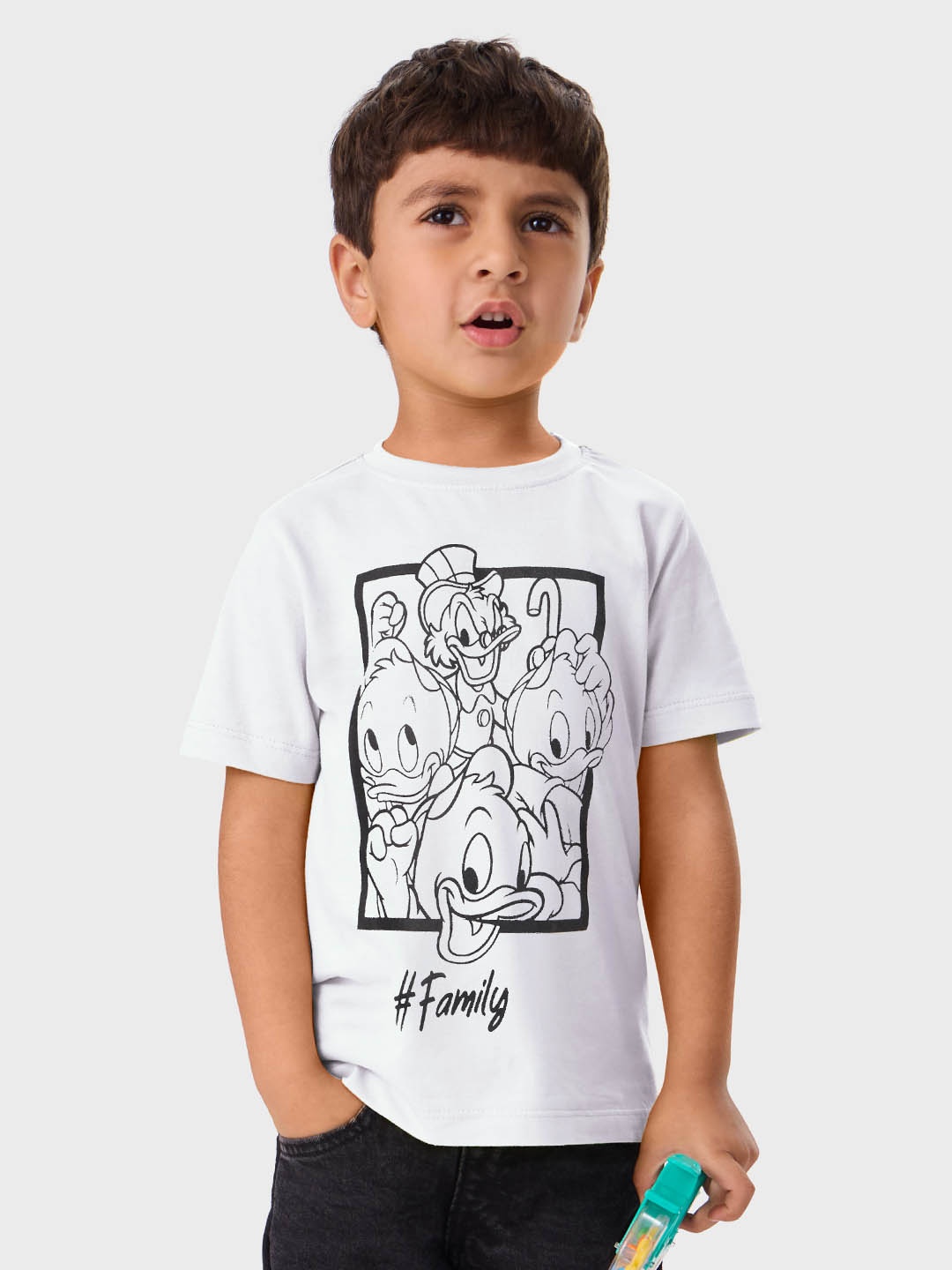 The Souled Store Boys Typography Donald Duck Printed Pure Cotton T-shirt, White
The Souled Store Boys Typography Donald Duck Printed Pure Cotton T-shirt, White