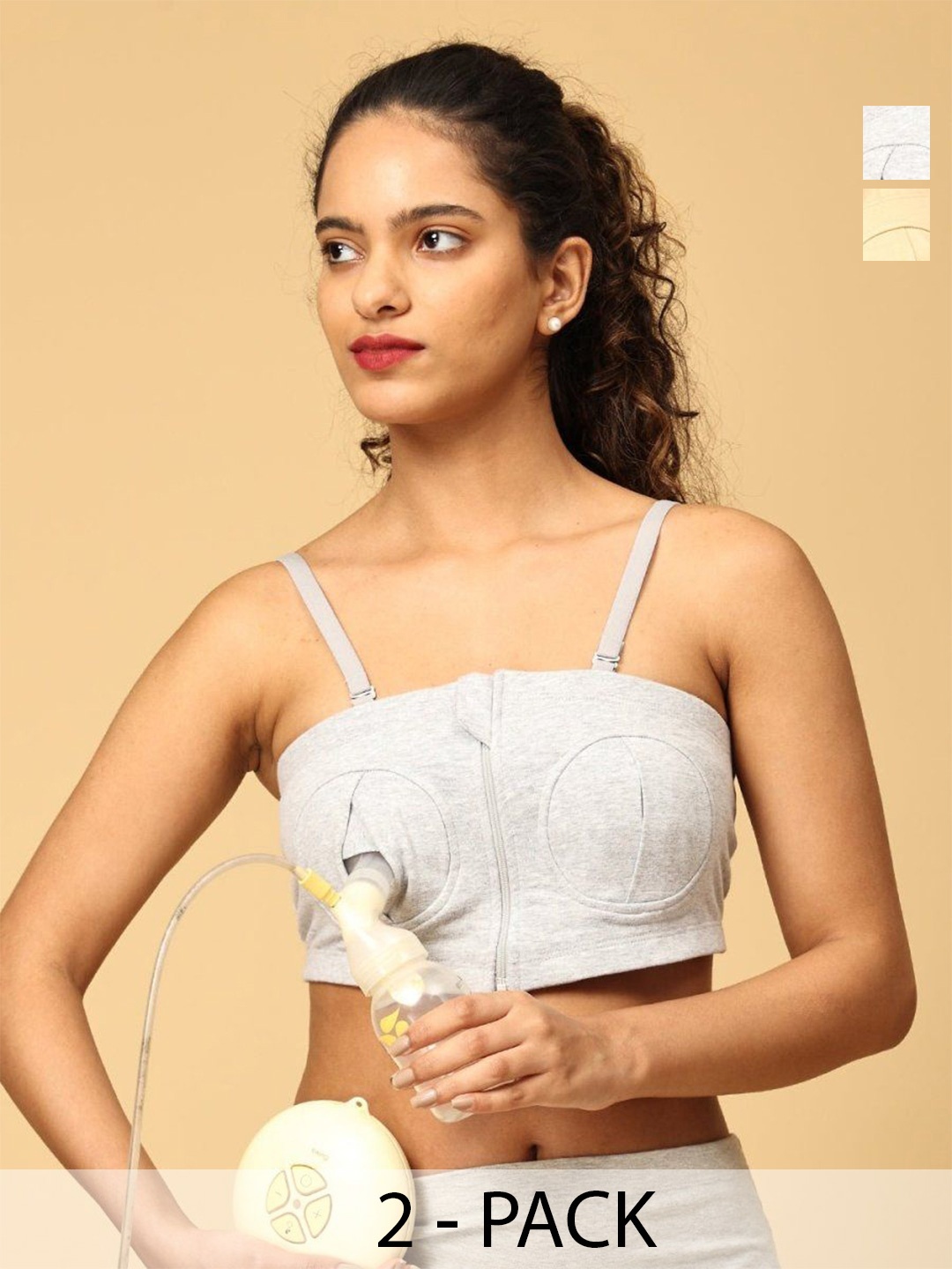 The Mom Store Pack of 2 Full Coverage Non Padded Cotton Maternity Bra-All Day Comfort, Grey
The Mom Store Pack of 2 Full Coverage Non Padded Cotton Maternity Bra-All Day Comfort, Grey