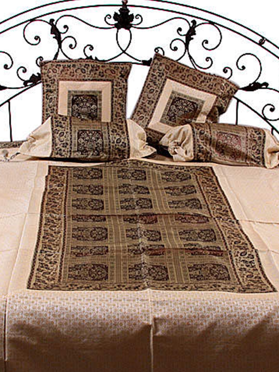 Exotic India White & Olive Green Printed 300 TC Single Bedsheet With 4 Pillow Covers
Exotic India White & Olive Green Printed 300 TC Single Bedsheet With 4 Pillow Covers