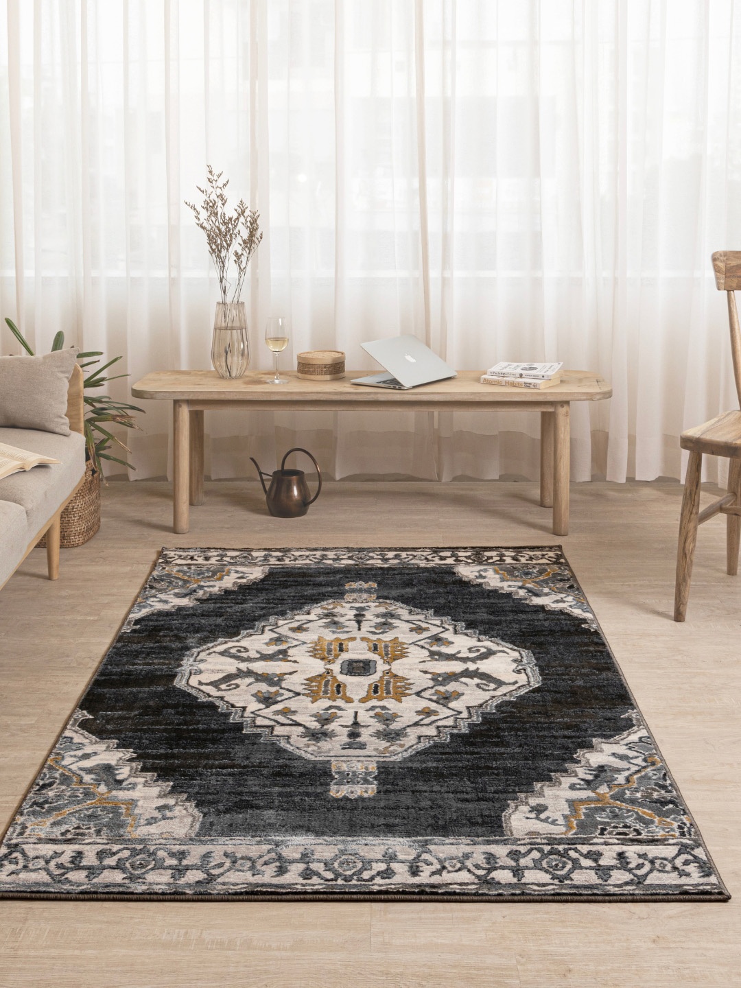 Sapana Carpet-Mats Navy Blue & Beige Ethnic Motifs Printed Anti-Skid Carpet
Sapana Carpet-Mats Navy Blue & Beige Ethnic Motifs Printed Anti-Skid Carpet
