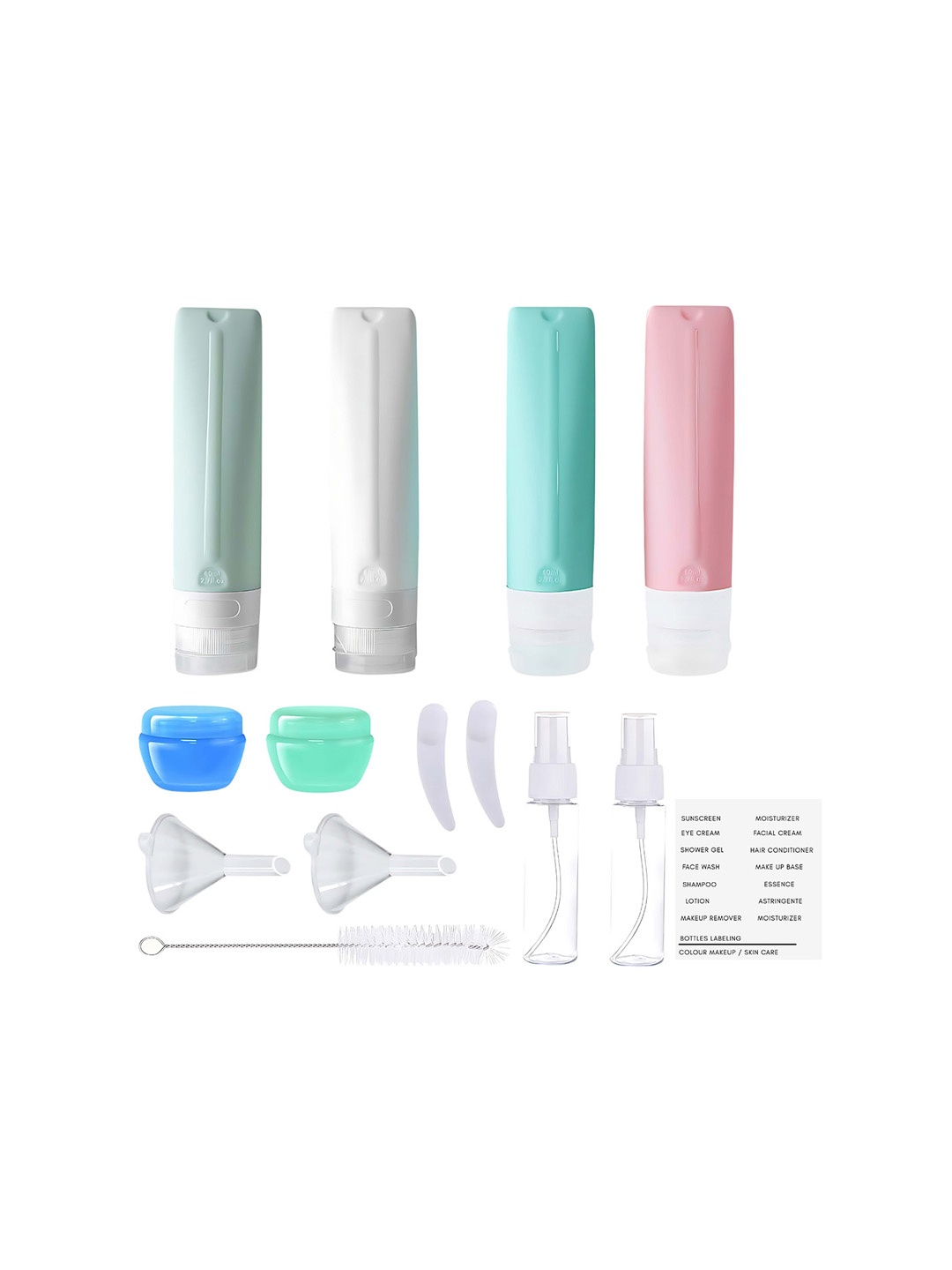Beaute Secrets Silicone Leak Proof Squeezable Containers Toiletries Travel Bottles, Pink
Beaute Secrets Silicone Leak Proof Squeezable Containers Toiletries Travel Bottles, Pink