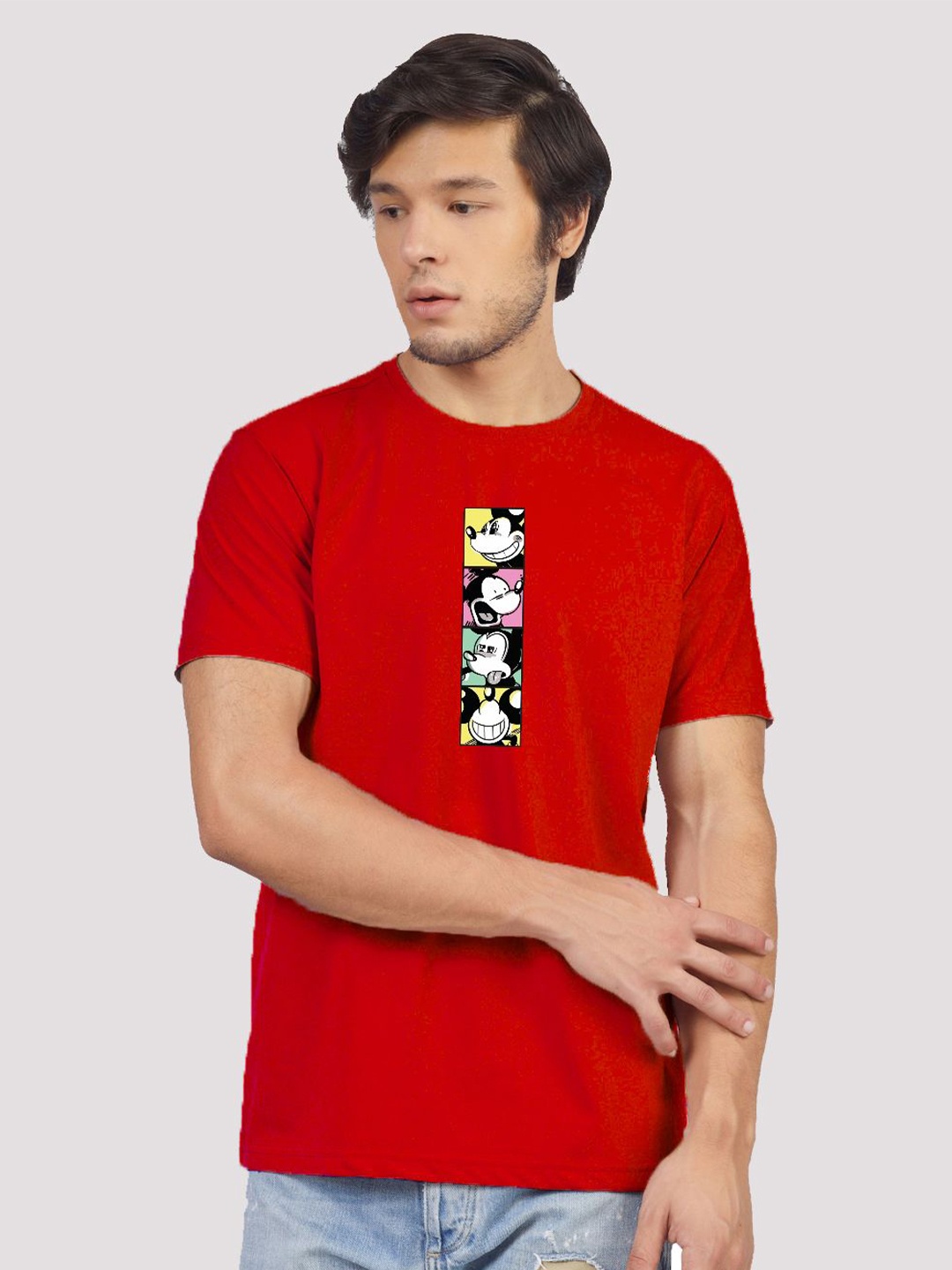 Greylongg Yorksteadd 2076 Men Mickey Mouse Graphic Printed Round Neck T-shirt, Red
Greylongg Yorksteadd 2076 Men Mickey Mouse Graphic Printed Round Neck T-shirt, Red