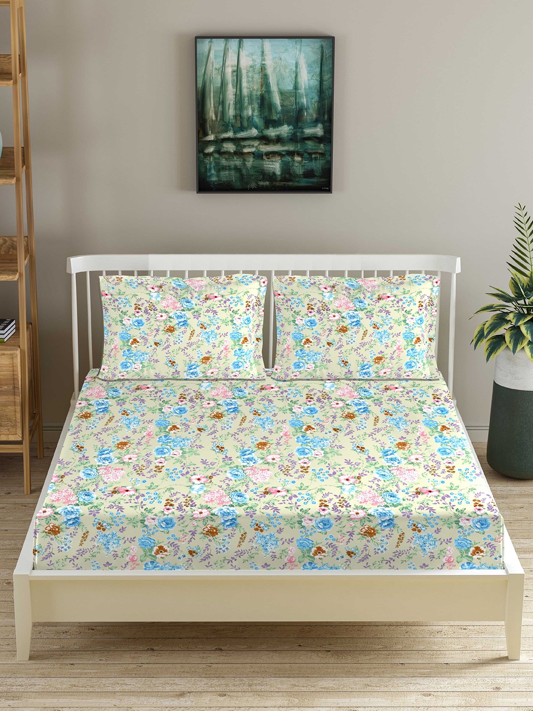 Trance Home Linen Green 180 TC Cotton Fitted Double King Bedsheet & 2 Pillow Covers
Trance Home Linen Green 180 TC Cotton Fitted Double King Bedsheet & 2 Pillow Covers
