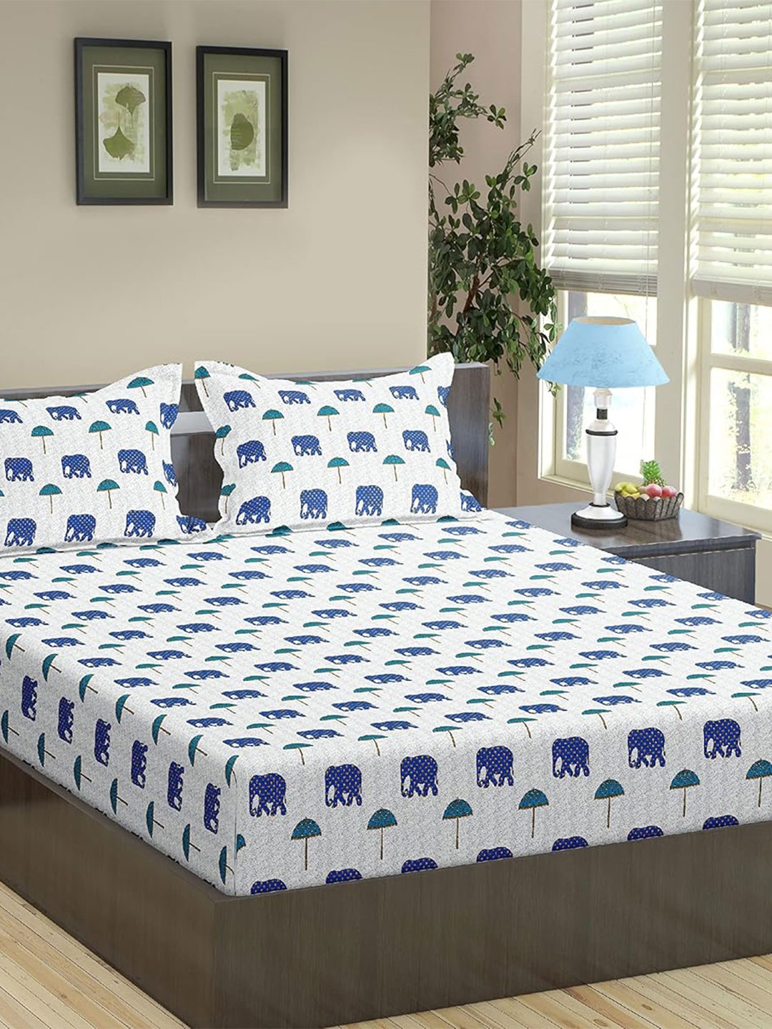 Trance Home Linen Blue & White Ethnic Motifs 180 TC King Bedsheet with 2 Pillow Covers
Trance Home Linen Blue & White Ethnic Motifs 180 TC King Bedsheet with 2 Pillow Covers