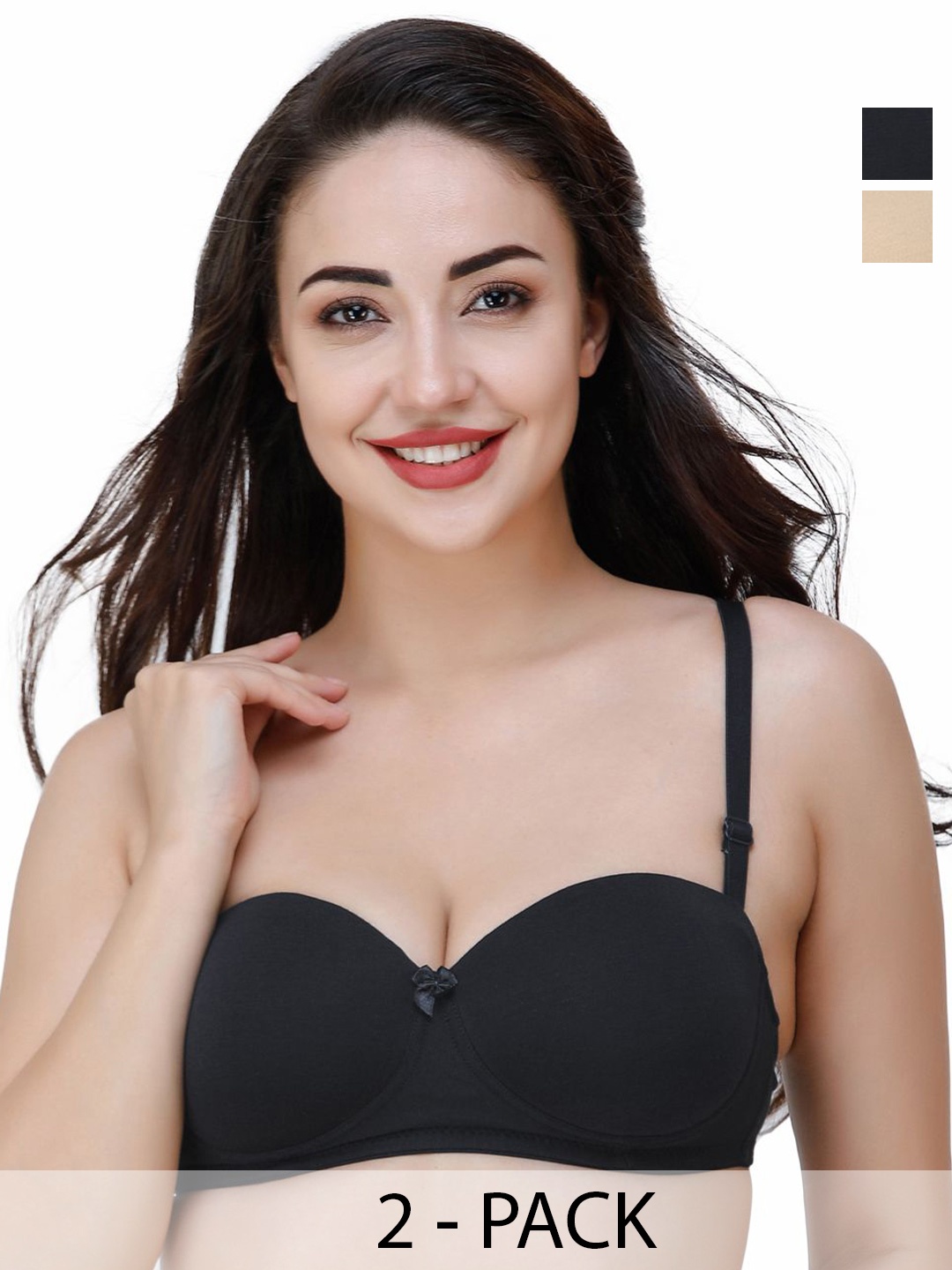 College Girl Pack Of 2 Medium Coverage Lightly Padded T-shirt Bras With All Day Comfort, Beige
College Girl Pack Of 2 Medium Coverage Lightly Padded T-shirt Bras With All Day Comfort, Beige