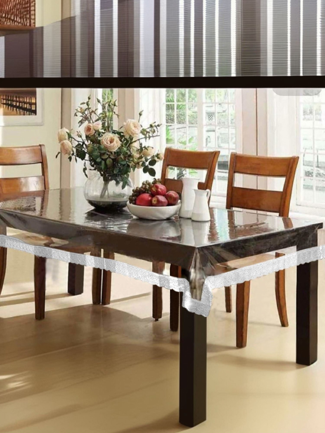 Kuber Industries Transparent Floral Plastic 6-Seater Table Cover with Embroidered details
Kuber Industries Transparent Floral Plastic 6-Seater Table Cover with Embroidered details