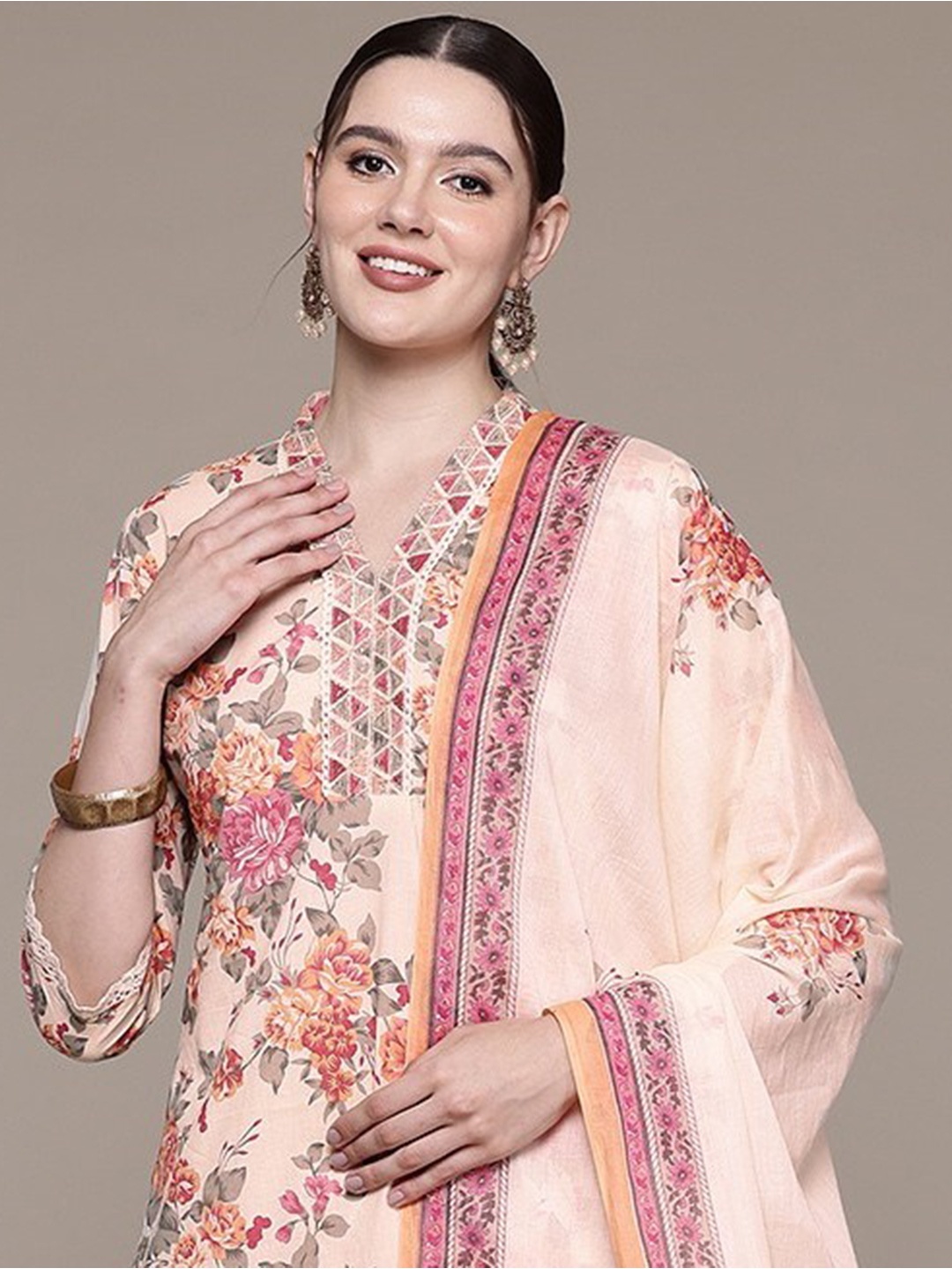 Readiprint Women Floral Printed Regular Pure Cotton Kurta with Palazzos & With Dupatta, Multi
Readiprint Women Floral Printed Regular Pure Cotton Kurta with Palazzos & With Dupatta, Multi