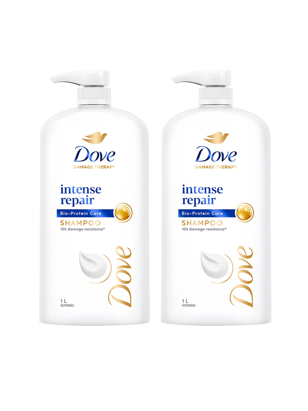 Dove Set of 2 Intense Repair Bio-Protein Shampoo for Damage Resistance - 1 l Each, White
Dove Set of 2 Intense Repair Bio-Protein Shampoo for Damage Resistance - 1 l Each, White