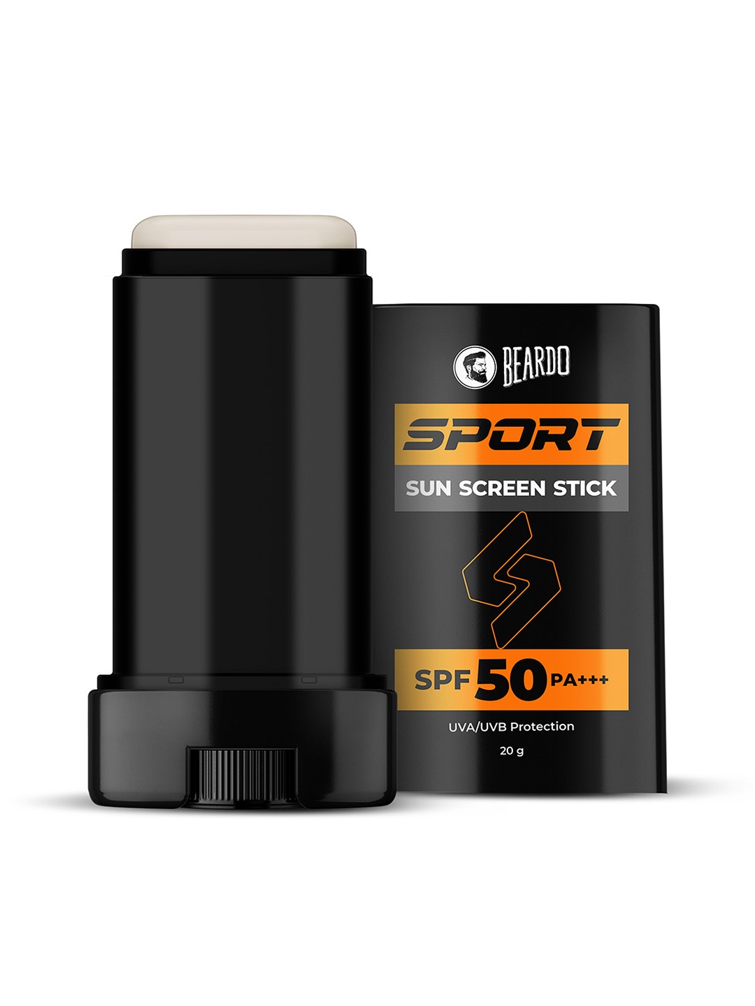 BEARDO Men Sport Sunscreen Stick SPF 50 PA+++ UVA/UVB with Hyaluronic Acid - 20g, Black
BEARDO Men Sport Sunscreen Stick SPF 50 PA+++ UVA/UVB with Hyaluronic Acid - 20g, Black