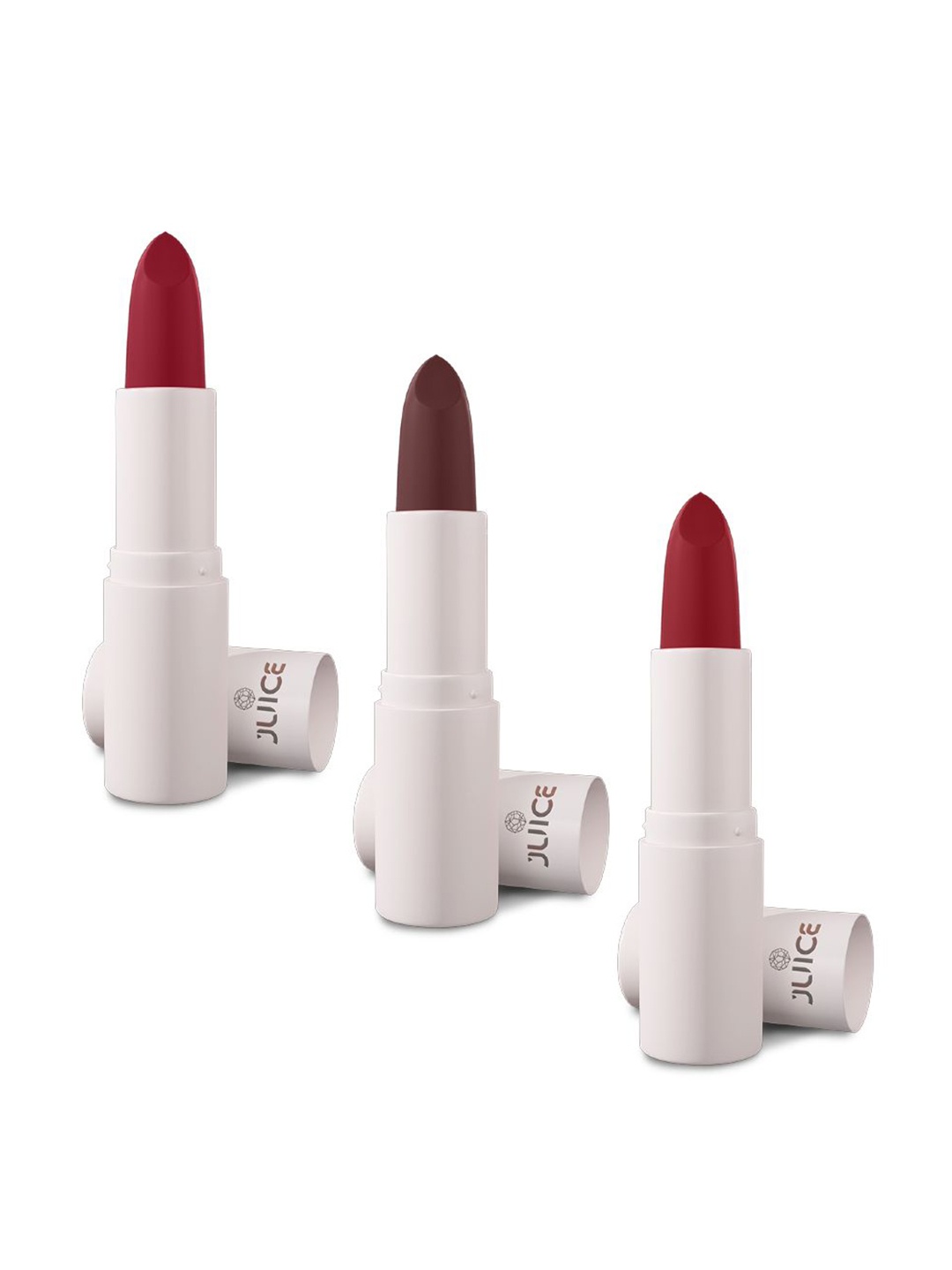 JUICE Kiss Sensation Set Of 3 Matte Lipstick-4g Each-Red Rebel-Marron Royale-Think Pink
JUICE Kiss Sensation Set Of 3 Matte Lipstick-4g Each-Red Rebel-Marron Royale-Think Pink