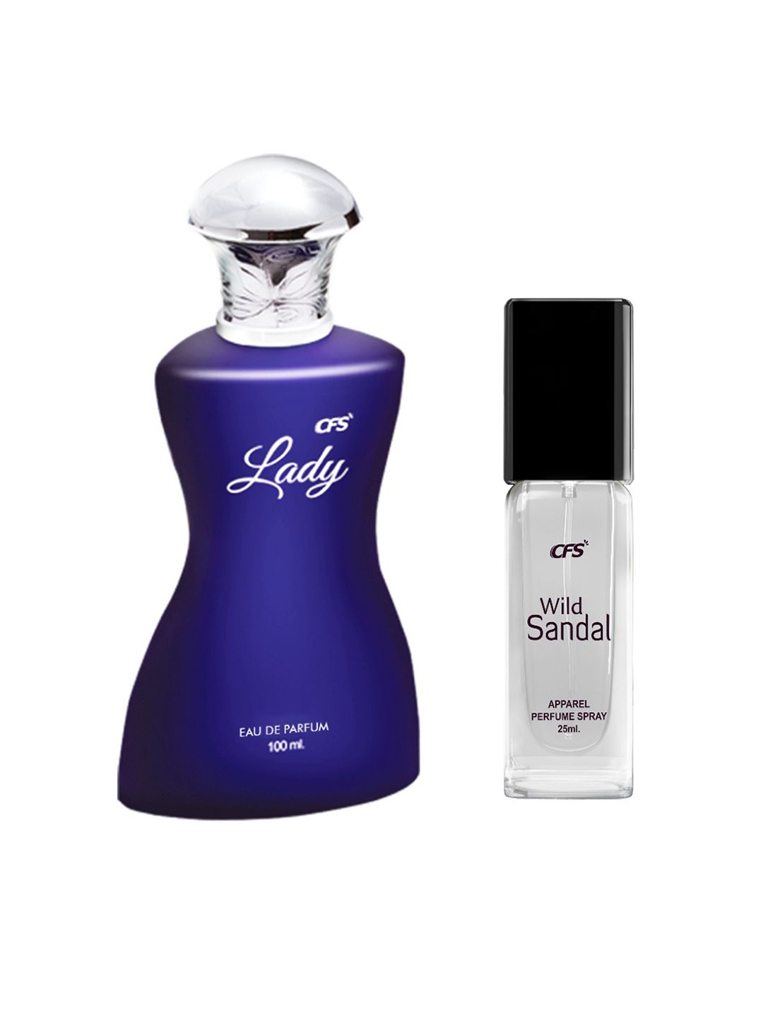 CFS Lady & Wild Sandal Set Of 2 Eau De Parfum & Perfume Spray- 100ml + 25ml, Navy blue
CFS Lady & Wild Sandal Set Of 2 Eau De Parfum & Perfume Spray- 100ml + 25ml, Navy blue