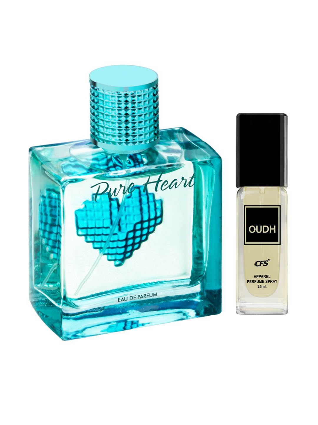 CFS Set of Pure Heart Eau De Parfum & Oudh Perfume Spray - 100ml + 25ml, Turquoise blue
CFS Set of Pure Heart Eau De Parfum & Oudh Perfume Spray - 100ml + 25ml, Turquoise blue
