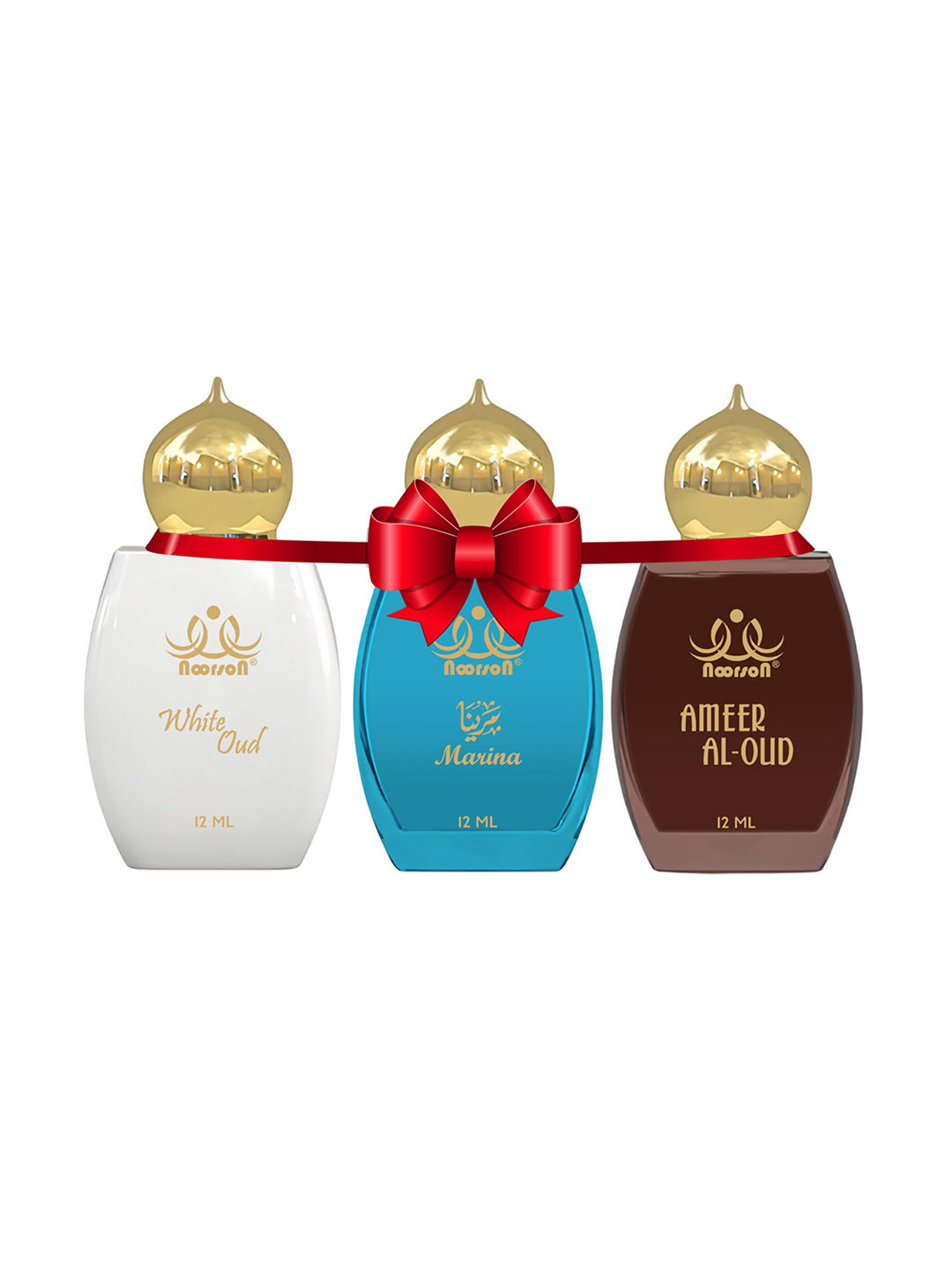 Noorson Pack Of 3 White Oud, Marina & Ameer Oud Roll-On Long Lasting Attar - 12ml Each 
Noorson Pack Of 3 White Oud, Marina & Ameer Oud Roll-On Long Lasting Attar - 12ml Each