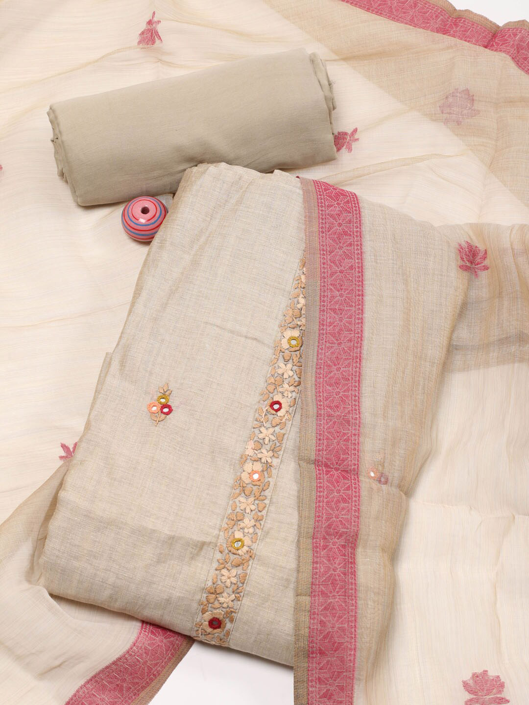 Meena Bazaar Art Silk Unstitched Dress Material, Beige
Meena Bazaar Art Silk Unstitched Dress Material, Beige