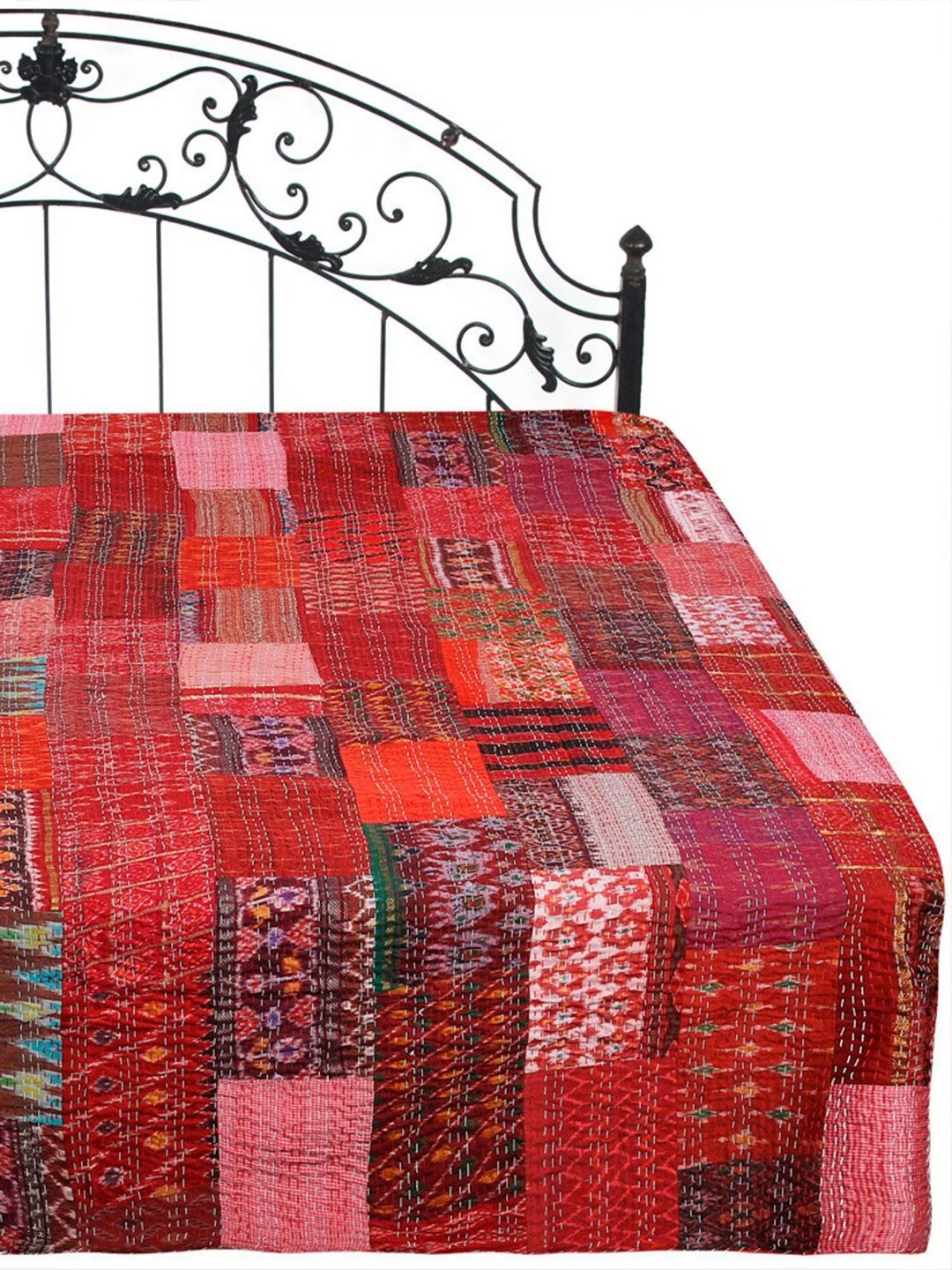 Exotic India Formula One Floral Printed Bedcover with Patch-work & Kantha Straight Stitch, Red
Exotic India Formula One Floral Printed Bedcover with Patch-work & Kantha Straight Stitch, Red