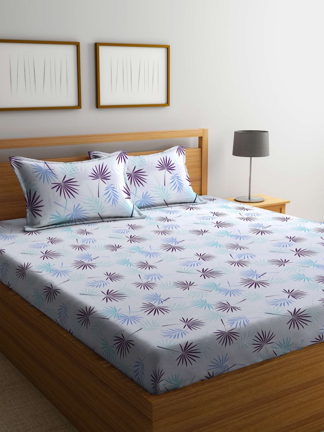 BOMBAY DYEING Purple & White Printed 160 TC pure Cotton King Bedsheet With 2 Pillow Covers
BOMBAY DYEING Purple & White Printed 160 TC pure Cotton King Bedsheet With 2 Pillow Covers