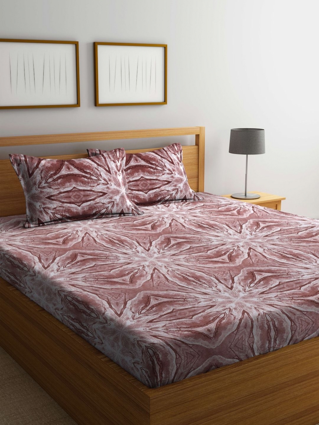 BOMBAY DYEING Brown & White Printed 104 TC Pure Cotton Queen Bedsheet With 2 Pillow Covers
BOMBAY DYEING Brown & White Printed 104 TC Pure Cotton Queen Bedsheet With 2 Pillow Covers
