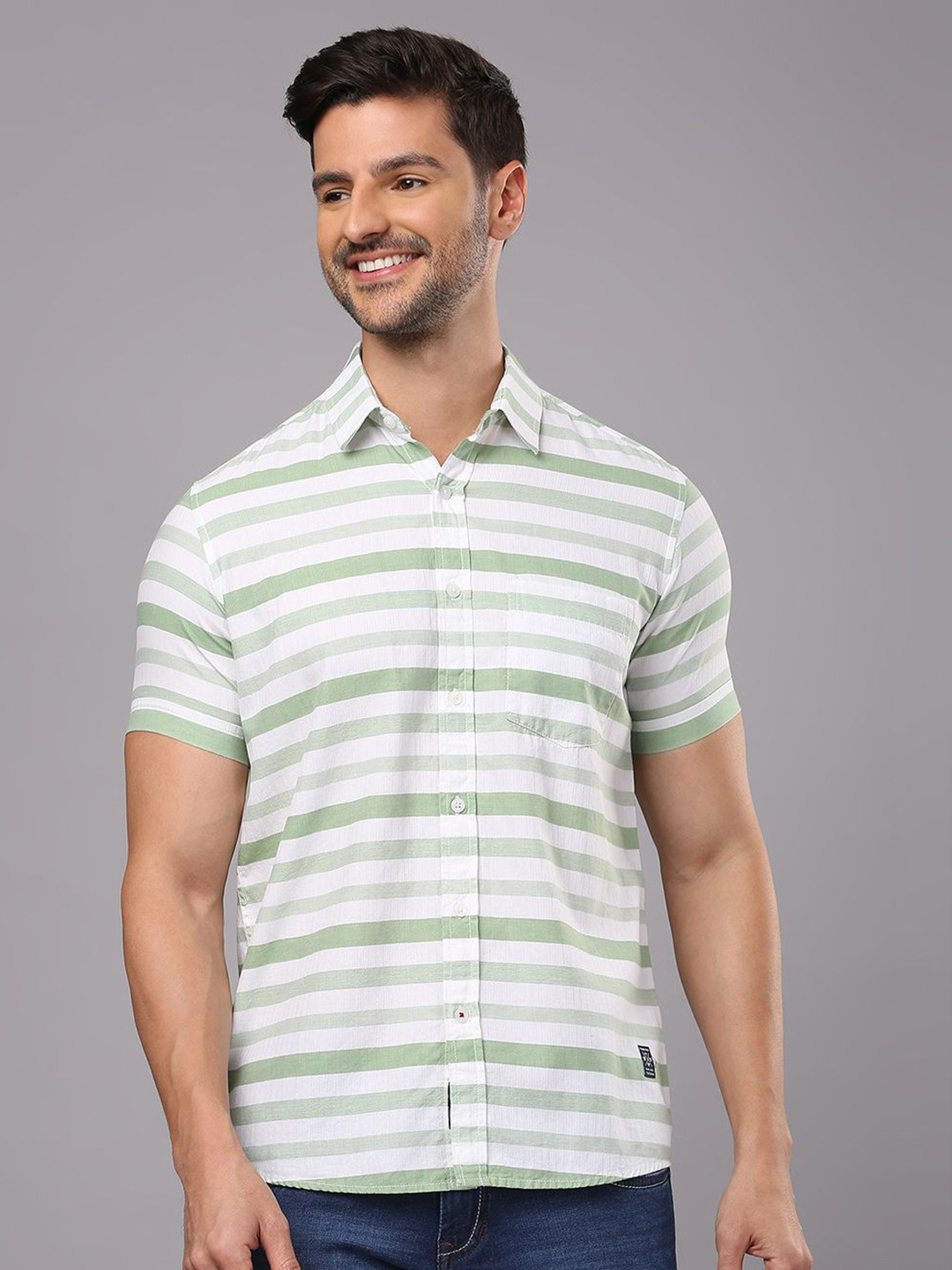 Klub Fox Men Striped Casual Slim Fit Shirt, White
Klub Fox Men Striped Casual Slim Fit Shirt, White