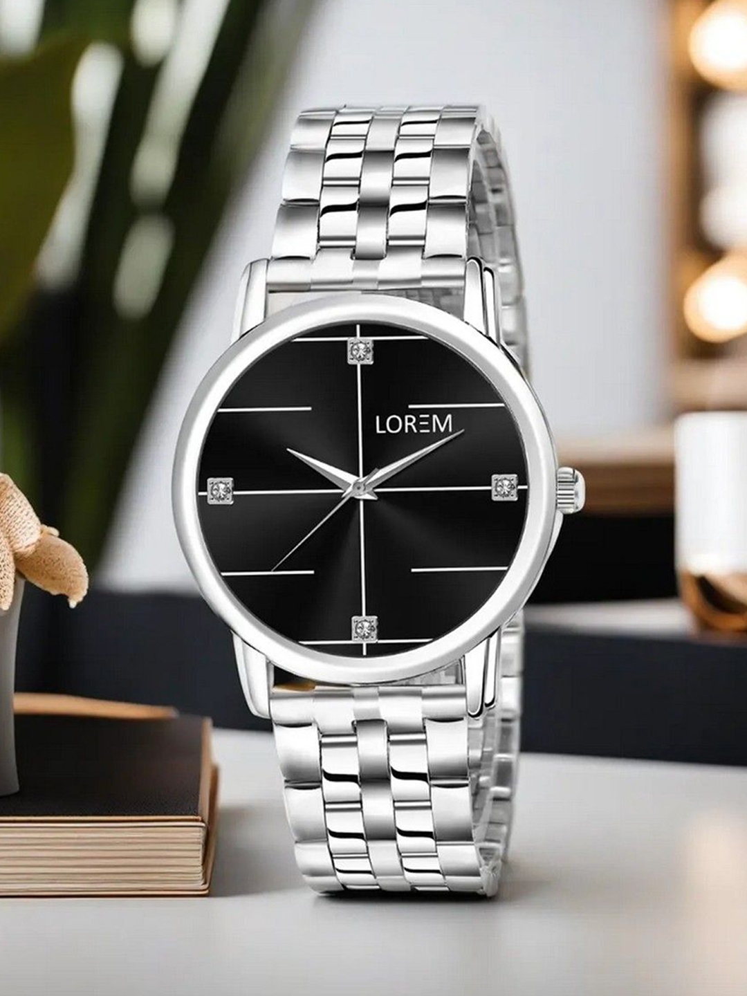 LOREM Women Dial & Stainless Steel Bracelet Style Straps Analogue Watch LR320-B, Black
LOREM Women Dial & Stainless Steel Bracelet Style Straps Analogue Watch LR320-B, Black