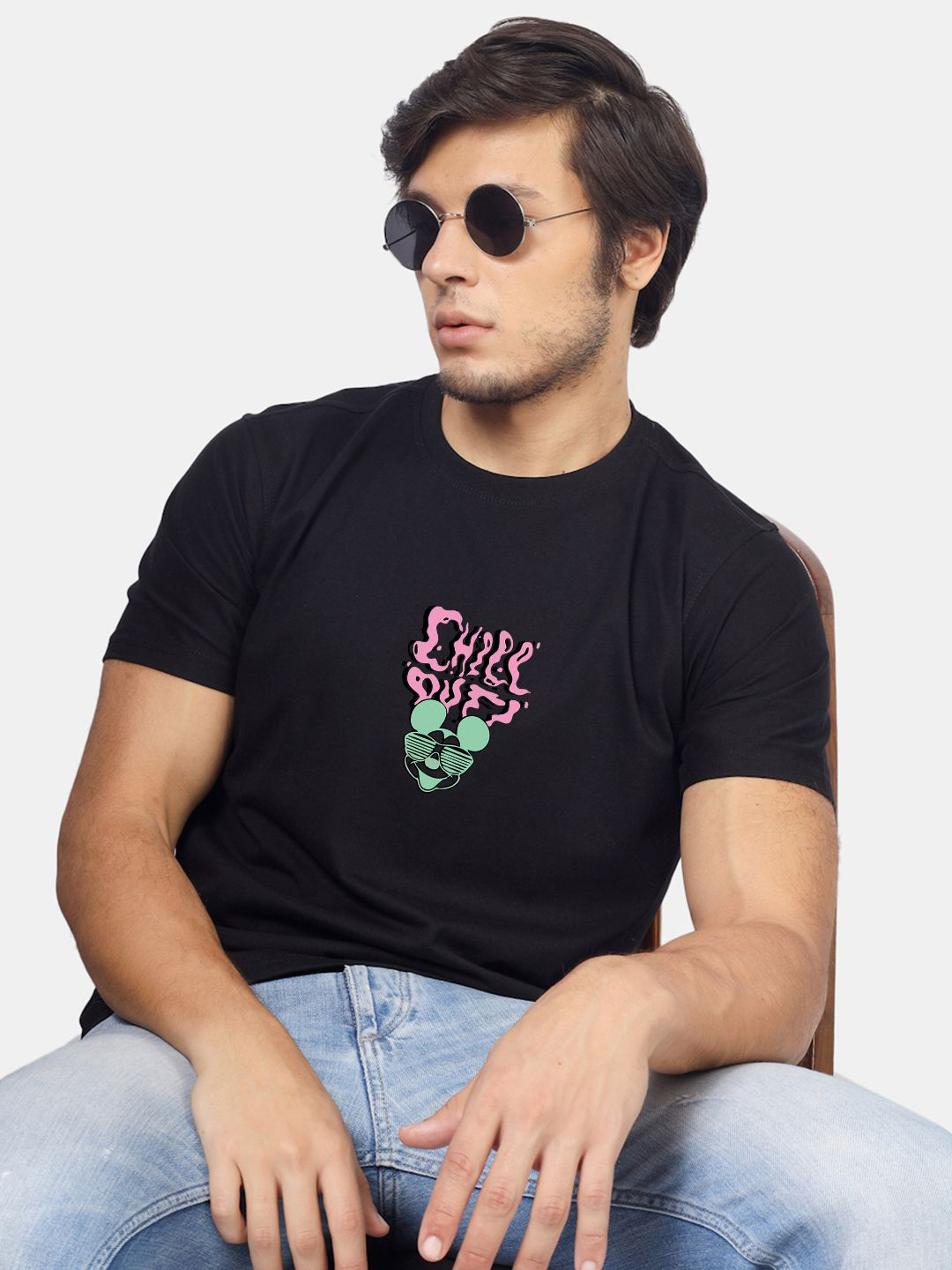 Greylongg Men Mickey Mouse Typography Printed Round Neck T-shirt, Black
Greylongg Men Mickey Mouse Typography Printed Round Neck T-shirt, Black