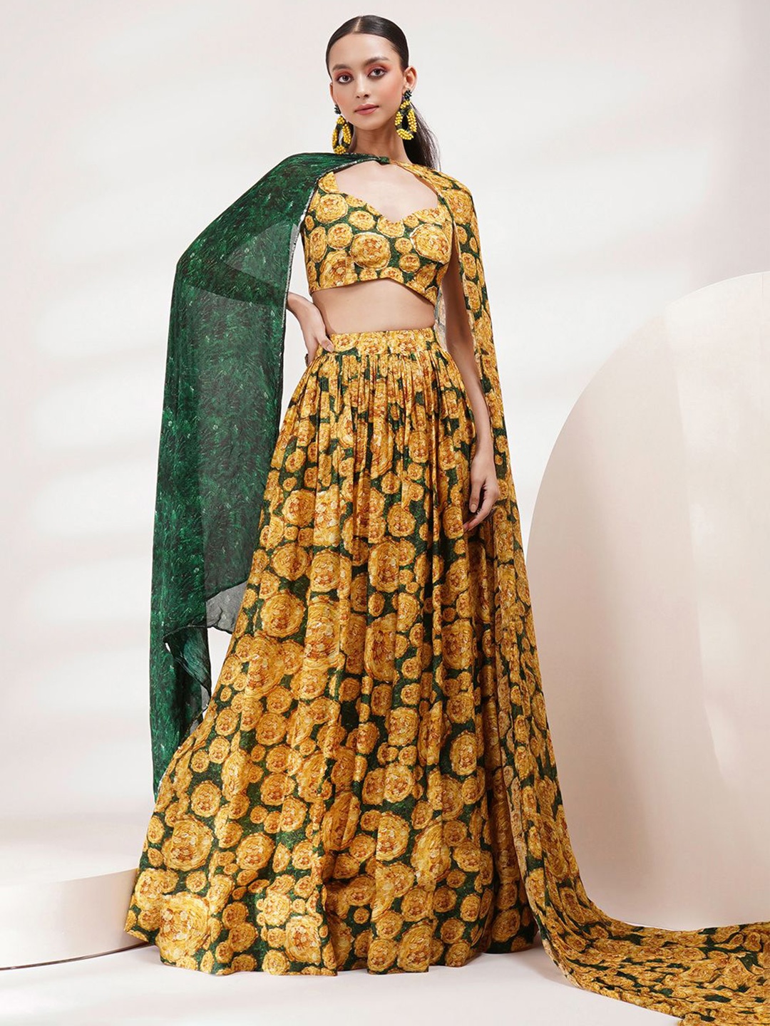Breathe by Aakanksha Singh Printed Gotta Patti Made to Measure Lehenga Choli, Yellow
Breathe by Aakanksha Singh Printed Gotta Patti Made to Measure Lehenga Choli, Yellow