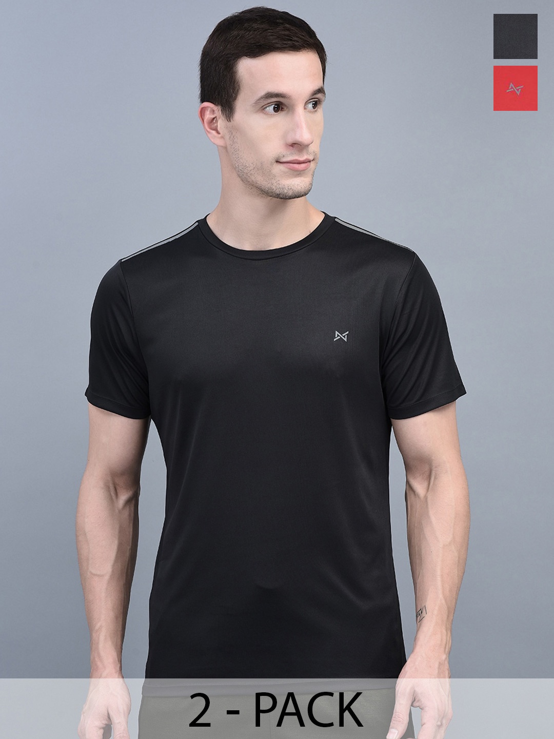 Force NXT Men Pack Of 2 Anti Odour Solid Round Neck Sleeveless Training or Gym T-shirt, Black
Force NXT Men Pack Of 2 Anti Odour Solid Round Neck Sleeveless Training or Gym T-shirt, Black