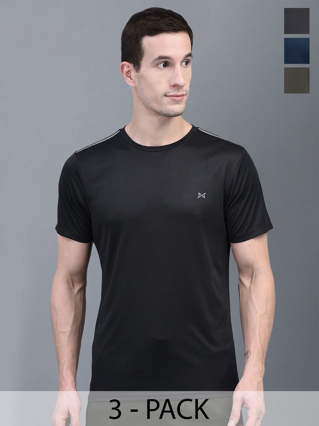 Force NXT Men Pack Of 3 Anti Odour Solid Round Neck Sleeveless Training or Gym T-shirt, Black
Force NXT Men Pack Of 3 Anti Odour Solid Round Neck Sleeveless Training or Gym T-shirt, Black