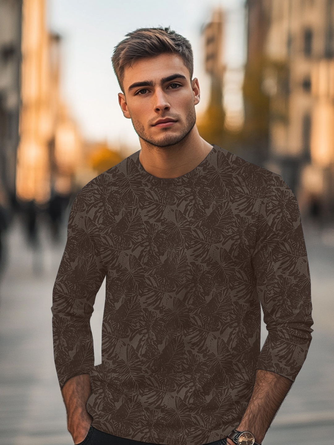 Urbano Fashion Men's Chicory Coffee Printed Full Sleeve Slim Fit Cotton T-Shirt, Brown
Urbano Fashion Men's Chicory Coffee Printed Full Sleeve Slim Fit Cotton T-Shirt, Brown