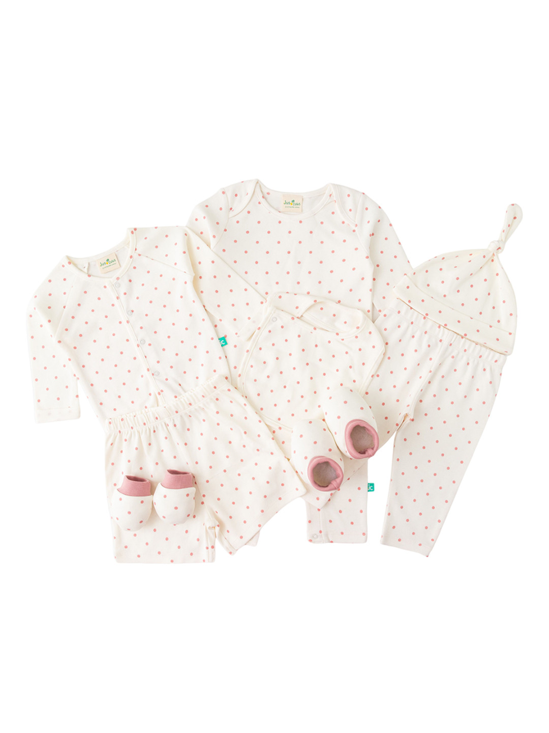 JusCubs Infants 8-Pcs Printed Pure Cotton Gift Set, White
JusCubs Infants 8-Pcs Printed Pure Cotton Gift Set, White