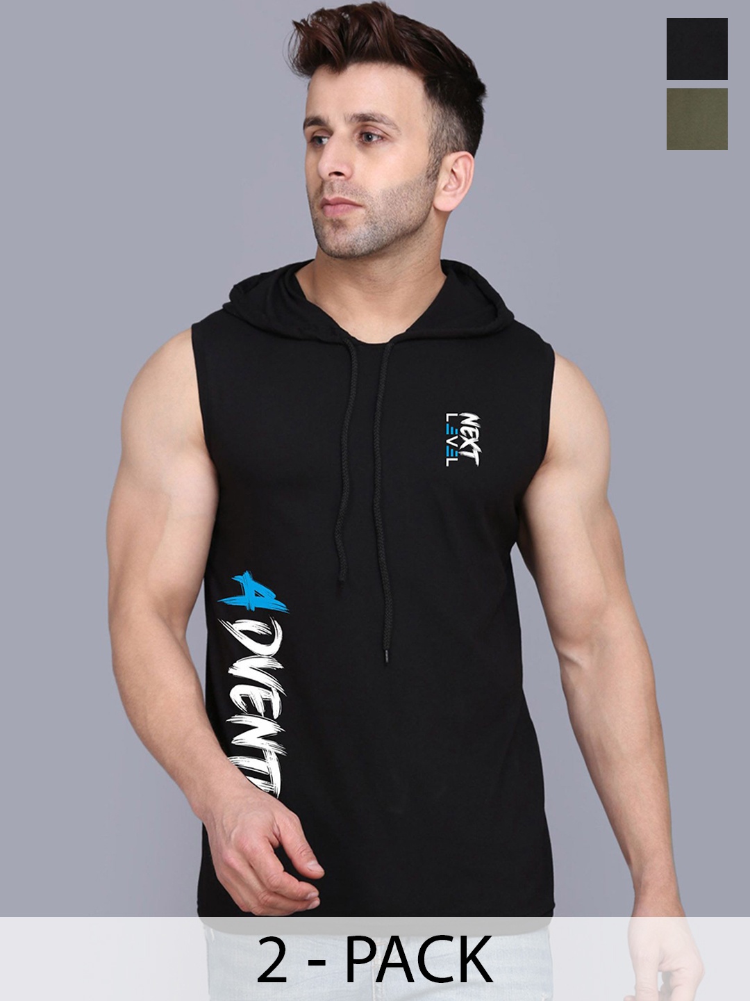 SLOWLORIS Pack Of 2 Printed Sleeveless Innerwear Vests-SL28 COMBO (ADV BLACK) (NVR OLIVE)
SLOWLORIS Pack Of 2 Printed Sleeveless Innerwear Vests-SL28 COMBO (ADV BLACK) (NVR OLIVE)