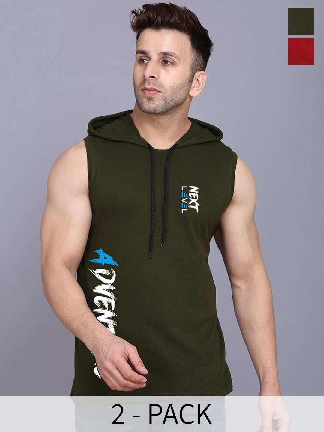 SLOWLORIS Pack Of 2 Printed Sleeveless Gym Vests SL28 COMBO (ADV OLIVE) (LOUD MAROON)
SLOWLORIS Pack Of 2 Printed Sleeveless Gym Vests SL28 COMBO (ADV OLIVE) (LOUD MAROON)