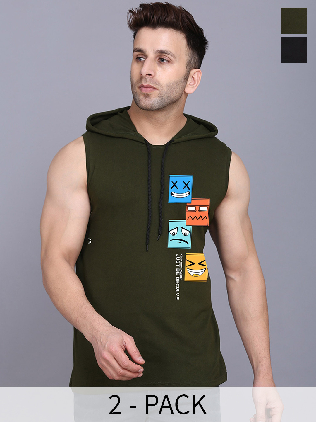 SLOWLORIS Pack Of 2 Printed Sleeveless Gym Vest SL28 COMBO (ADV BLACK) (JUST OLIVE)
SLOWLORIS Pack Of 2 Printed Sleeveless Gym Vest SL28 COMBO (ADV BLACK) (JUST OLIVE)