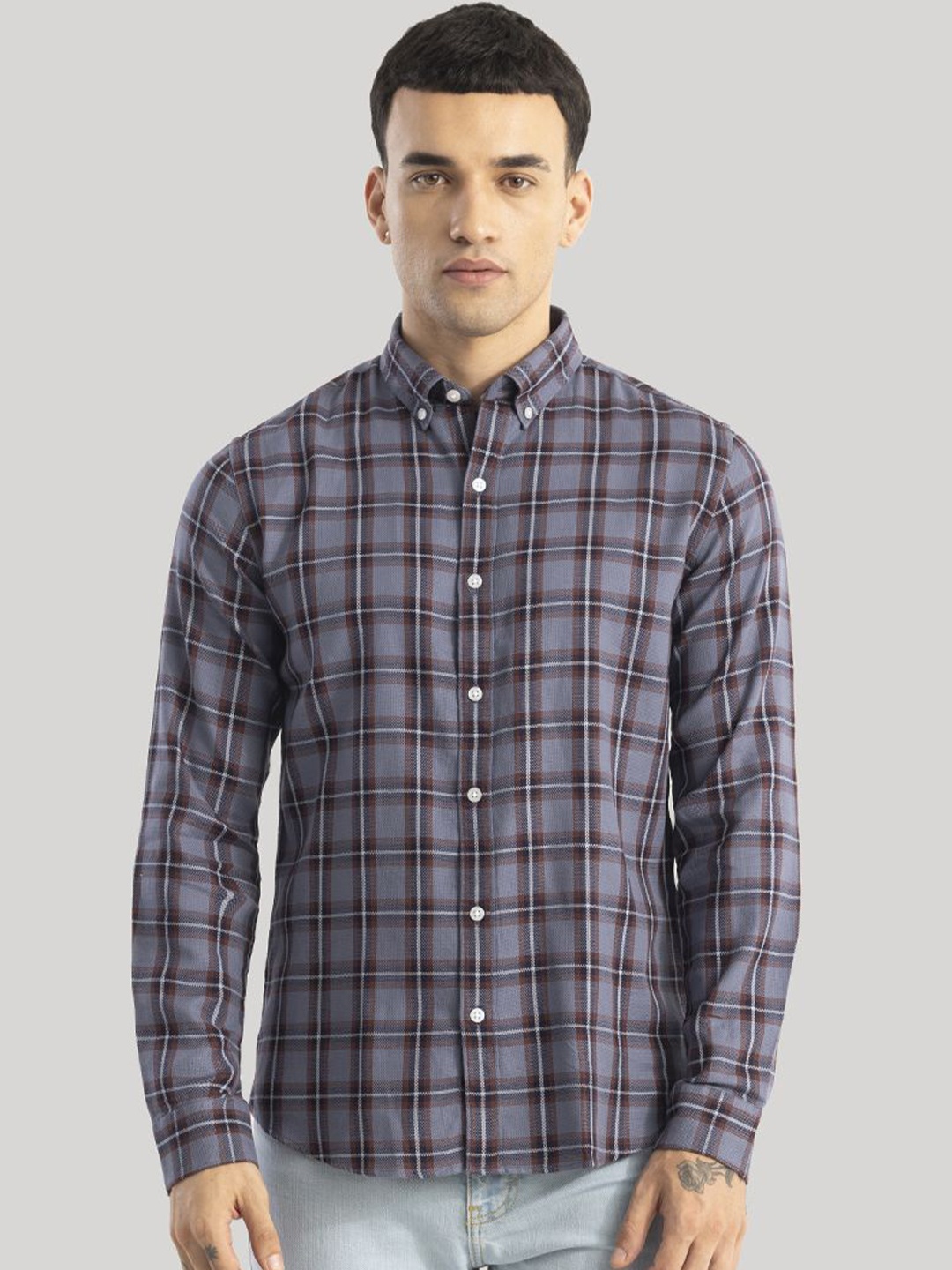 Snitch Men Classic Slim Fit Tartan Checks Opaque Checked Casual Shirt, Blue
Snitch Men Classic Slim Fit Tartan Checks Opaque Checked Casual Shirt, Blue