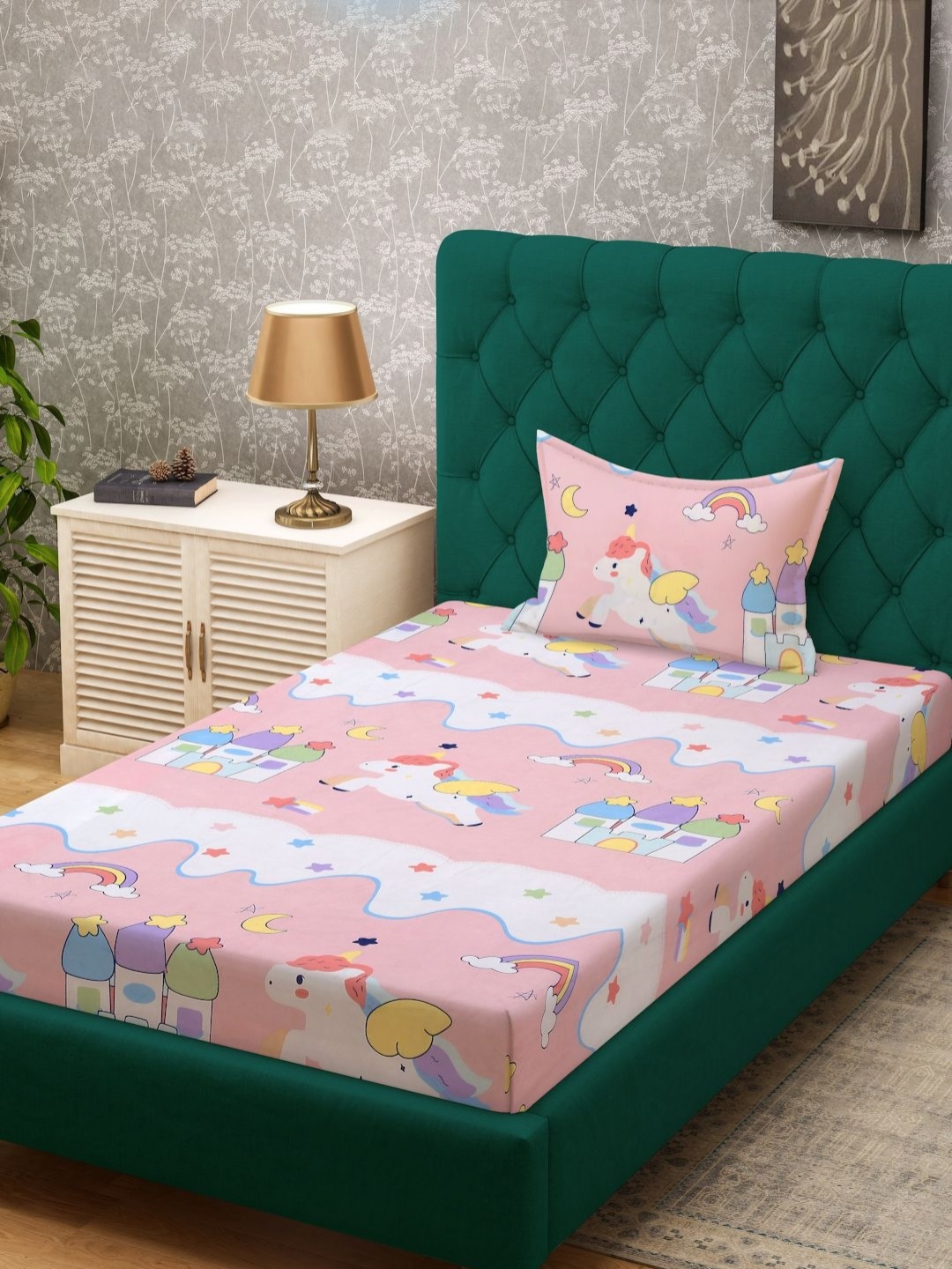 KLOTTHE Pink & White Cartoon Characters Printed 300TC Single Bedsheet With Pillow Cover
KLOTTHE Pink & White Cartoon Characters Printed 300TC Single Bedsheet With Pillow Cover