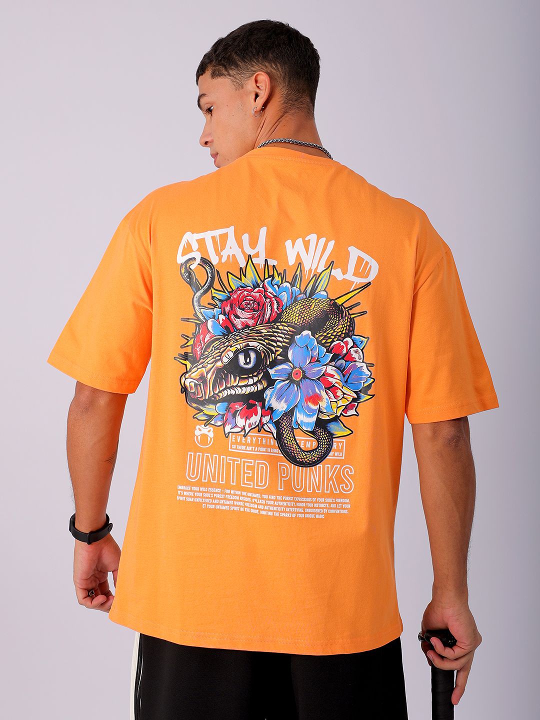 The Indian Garage Co Men Cotton Back Printed Boxy Oversized Round Neck T-shirt, Orange
The Indian Garage Co Men Cotton Back Printed Boxy Oversized Round Neck T-shirt, Orange