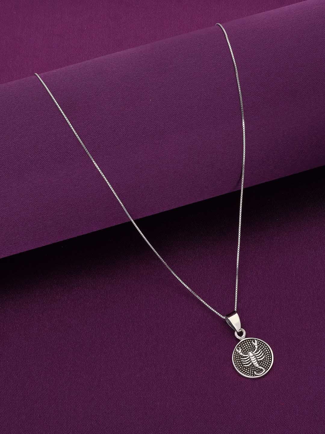 KAI JEWEL 92.5 Sterling Silver Rhodium-Plated Cubic Zirconia Scorpio Pendant with Chain
KAI JEWEL 92.5 Sterling Silver Rhodium-Plated Cubic Zirconia Scorpio Pendant with Chain