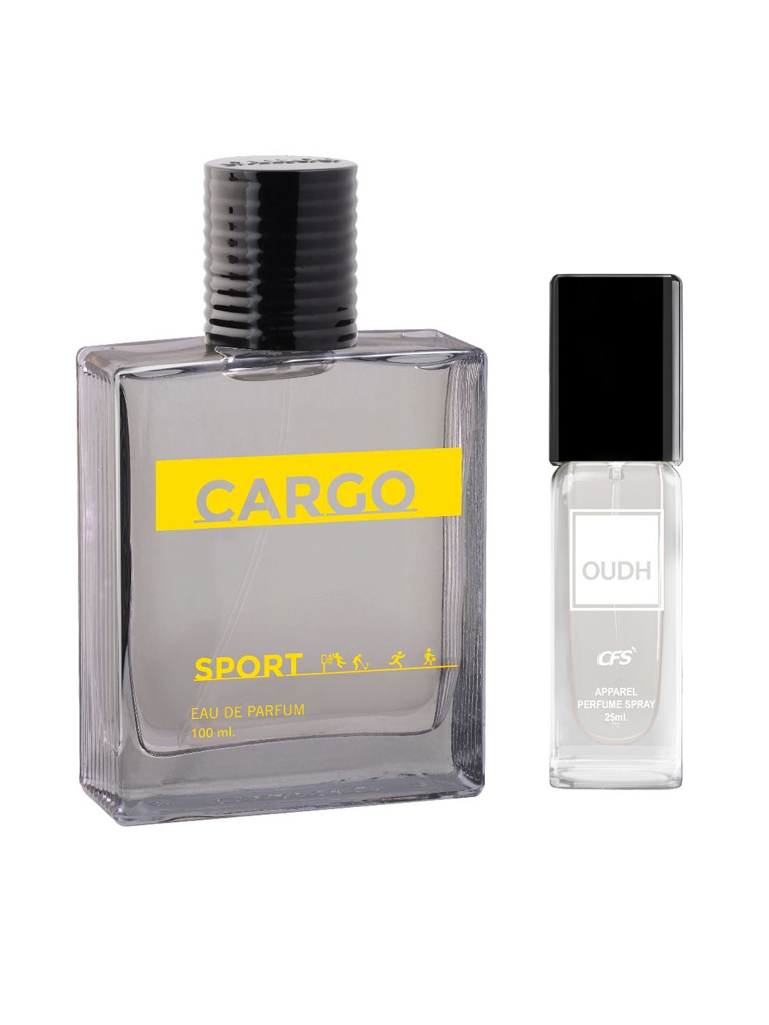 CFS Cargo Sport Long Lasting Eau De Parfum 100ml & Oudh Apparel Perfume Spray 25ml, Grey
CFS Cargo Sport Long Lasting Eau De Parfum 100ml & Oudh Apparel Perfume Spray 25ml, Grey