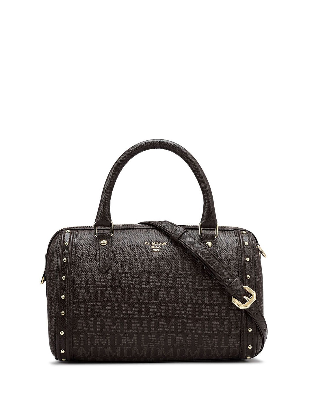 Da Milano Women Printed Leather Oversized Structured Handheld Bag with Cut Work, Brown
Da Milano Women Printed Leather Oversized Structured Handheld Bag with Cut Work, Brown
