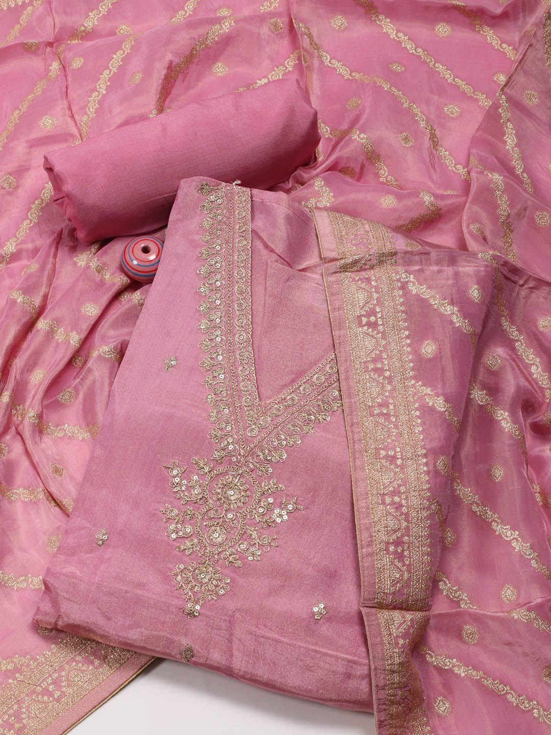 Meena Bazaar Ethnic Motifs Embroidered Sequinned Unstitched Dress Material, Pink
Meena Bazaar Ethnic Motifs Embroidered Sequinned Unstitched Dress Material, Pink