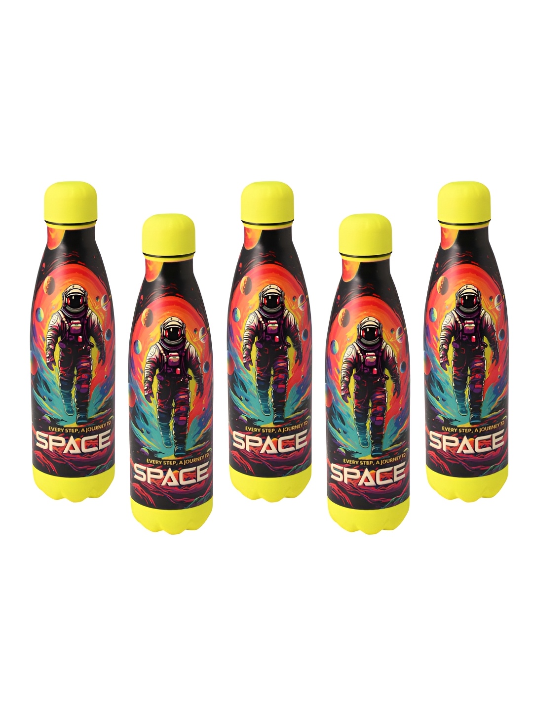 Kuber Industries Black & Yellow 5 Pieces Stainless Steel Printed Water Bottle 500 ml
Kuber Industries Black & Yellow 5 Pieces Stainless Steel Printed Water Bottle 500 ml
