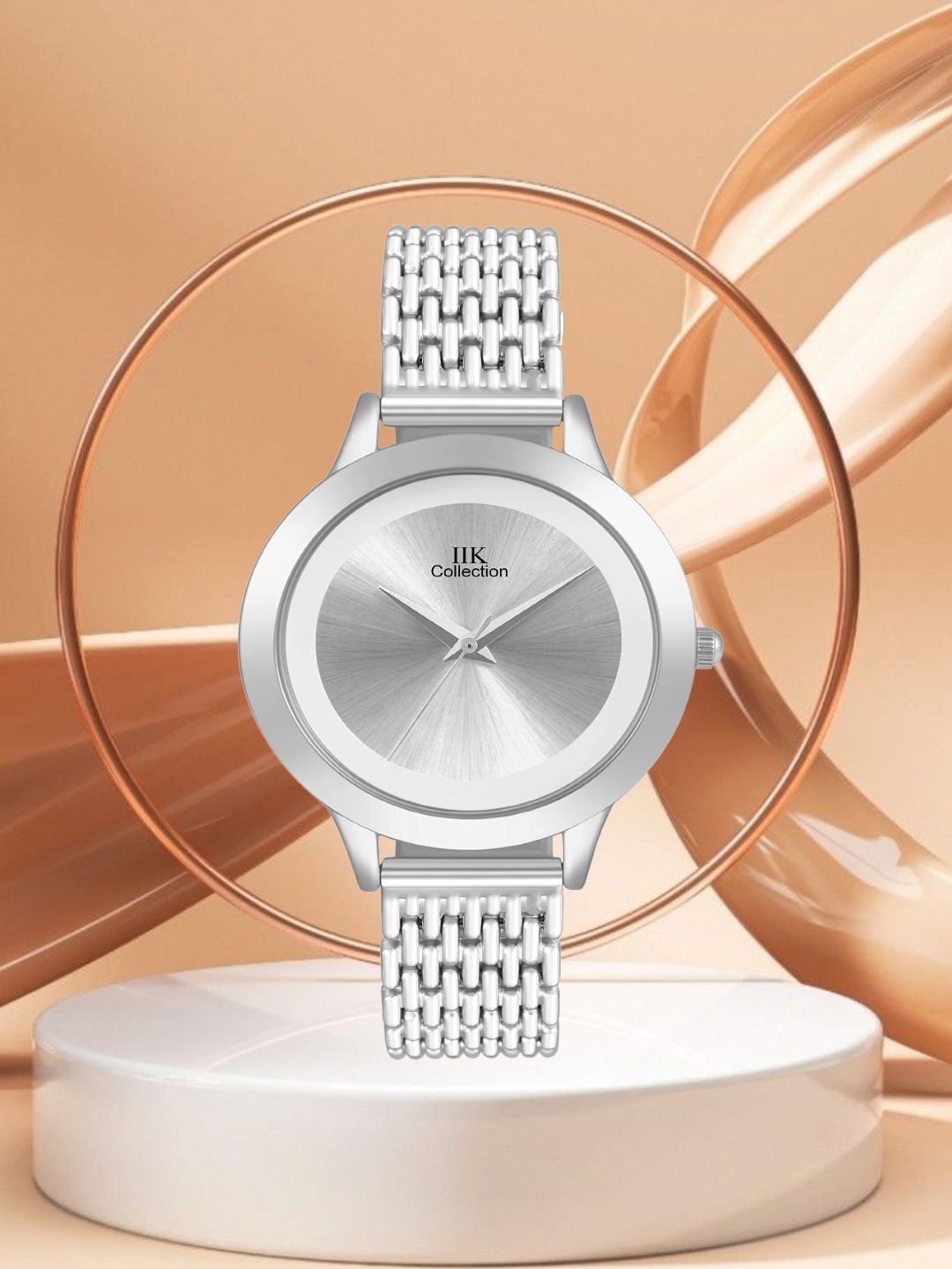 IIK COLLECTION Women Round Dial Stainless Steel Bracelet Style Straps Analogue Watch, Silver
IIK COLLECTION Women Round Dial Stainless Steel Bracelet Style Straps Analogue Watch, Silver