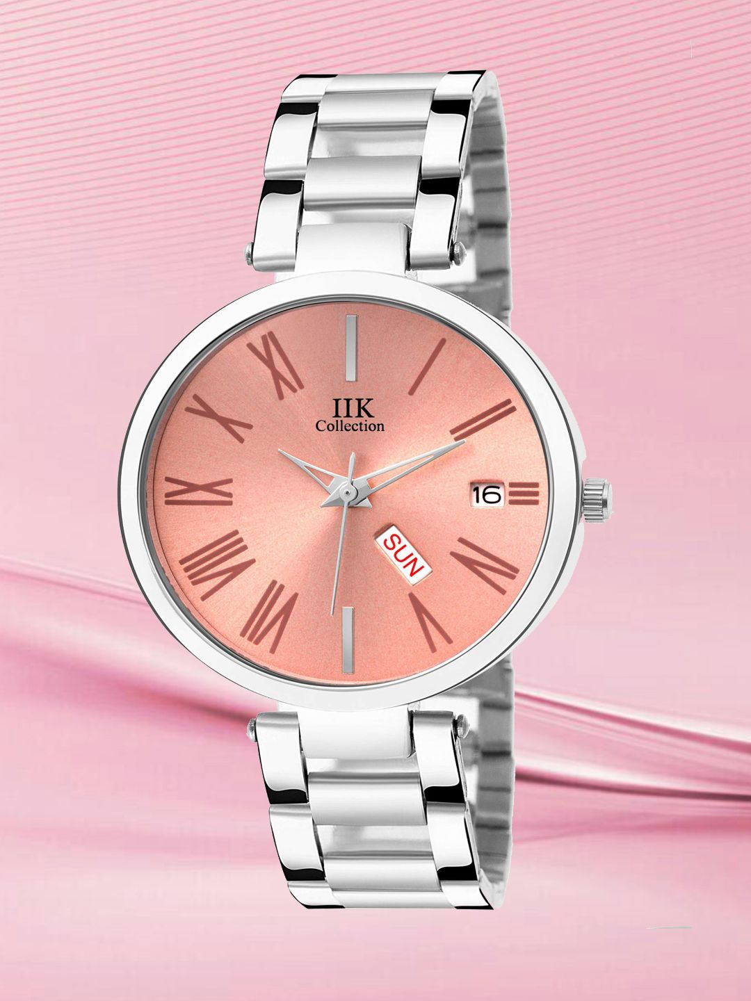 IIK COLLECTION Women Round Day & Date Dial Stainless Steel Bracelet Style Analogue Watch, Silver
IIK COLLECTION Women Round Day & Date Dial Stainless Steel Bracelet Style Analogue Watch, Silver