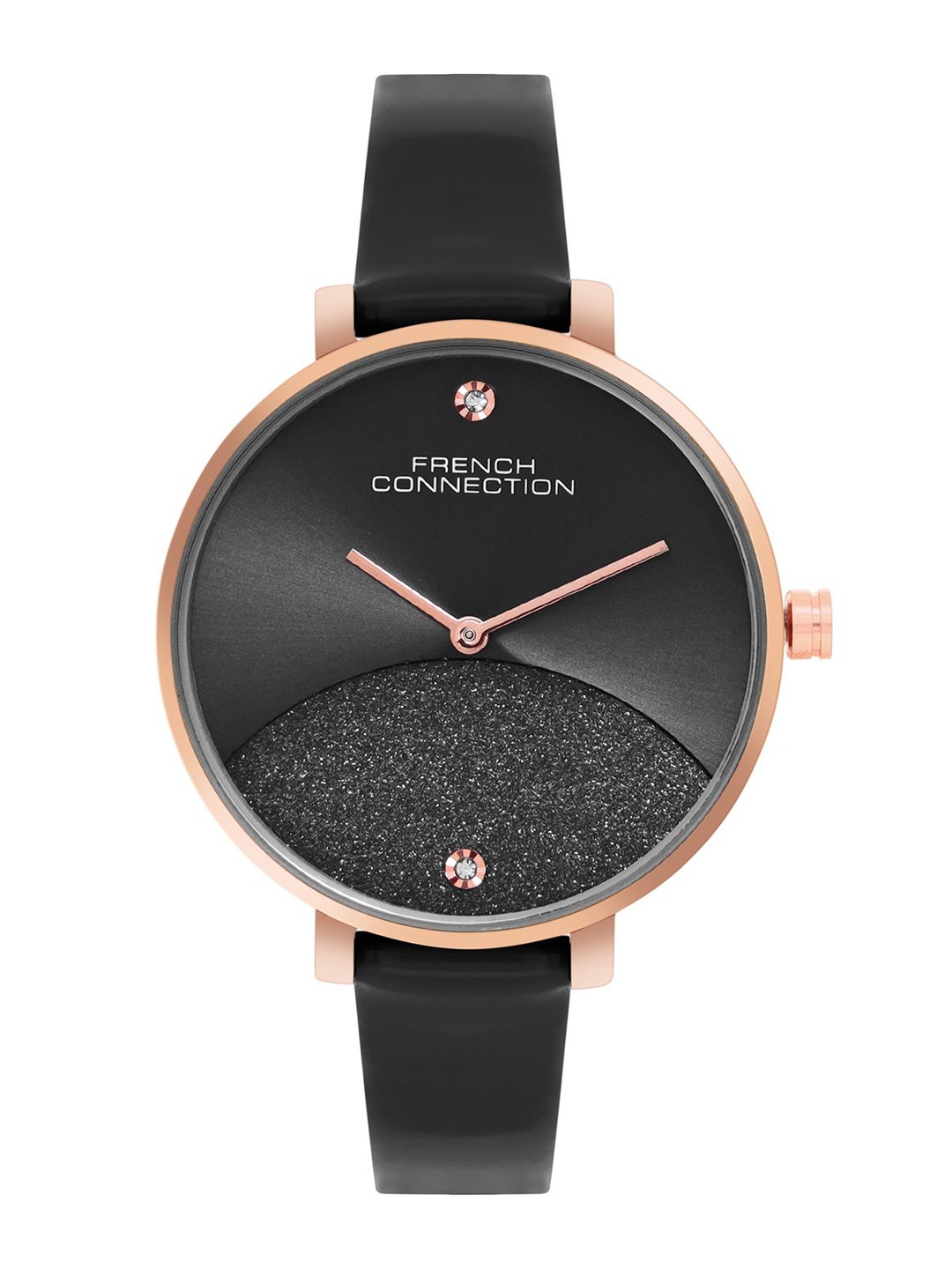 French Connection Women Embellished Dial & Leather Straps Analogue Watch FCN089BL, Black
French Connection Women Embellished Dial & Leather Straps Analogue Watch FCN089BL, Black