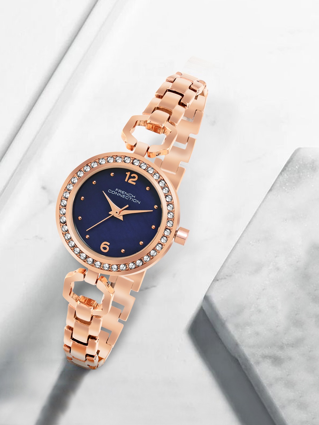 French Connection Women Embellished Dial & Leather Bracelet Style Straps Analogue Watch FCN079URGM, Blue
French Connection Women Embellished Dial & Leather Bracelet Style Straps Analogue Watch FCN079URGM, Blue