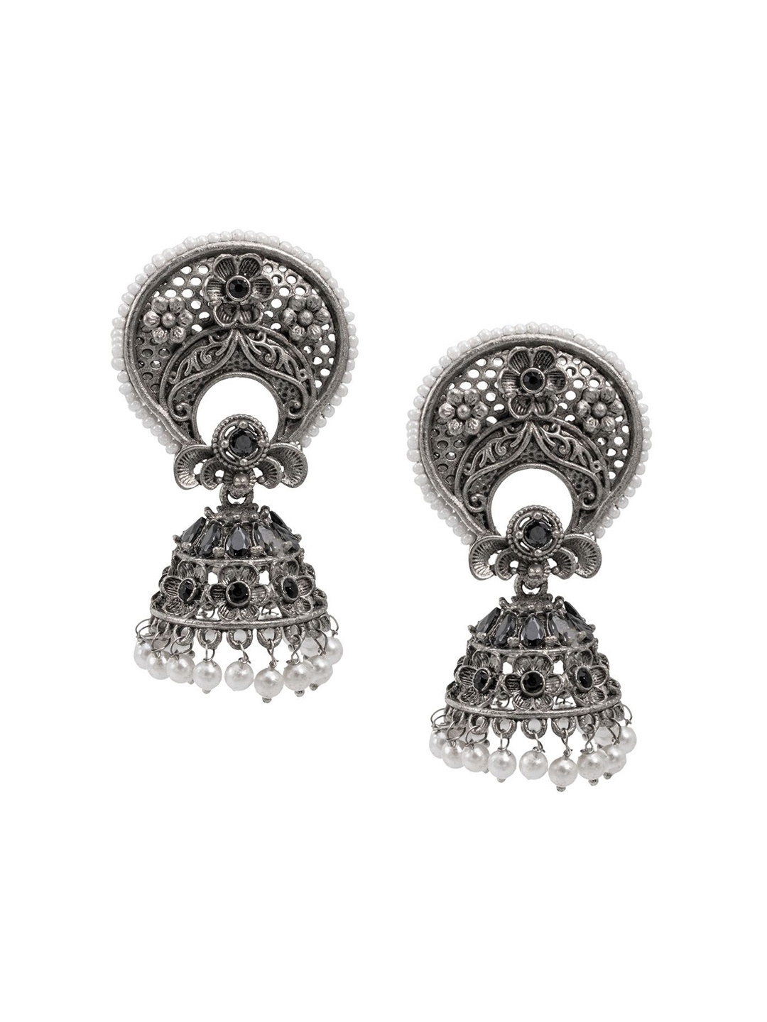 Shining Jewel - By Shivansh Silver-Plated Artificial Beads Contemporary Drop Earrings, Black
Shining Jewel - By Shivansh Silver-Plated Artificial Beads Contemporary Drop Earrings, Black